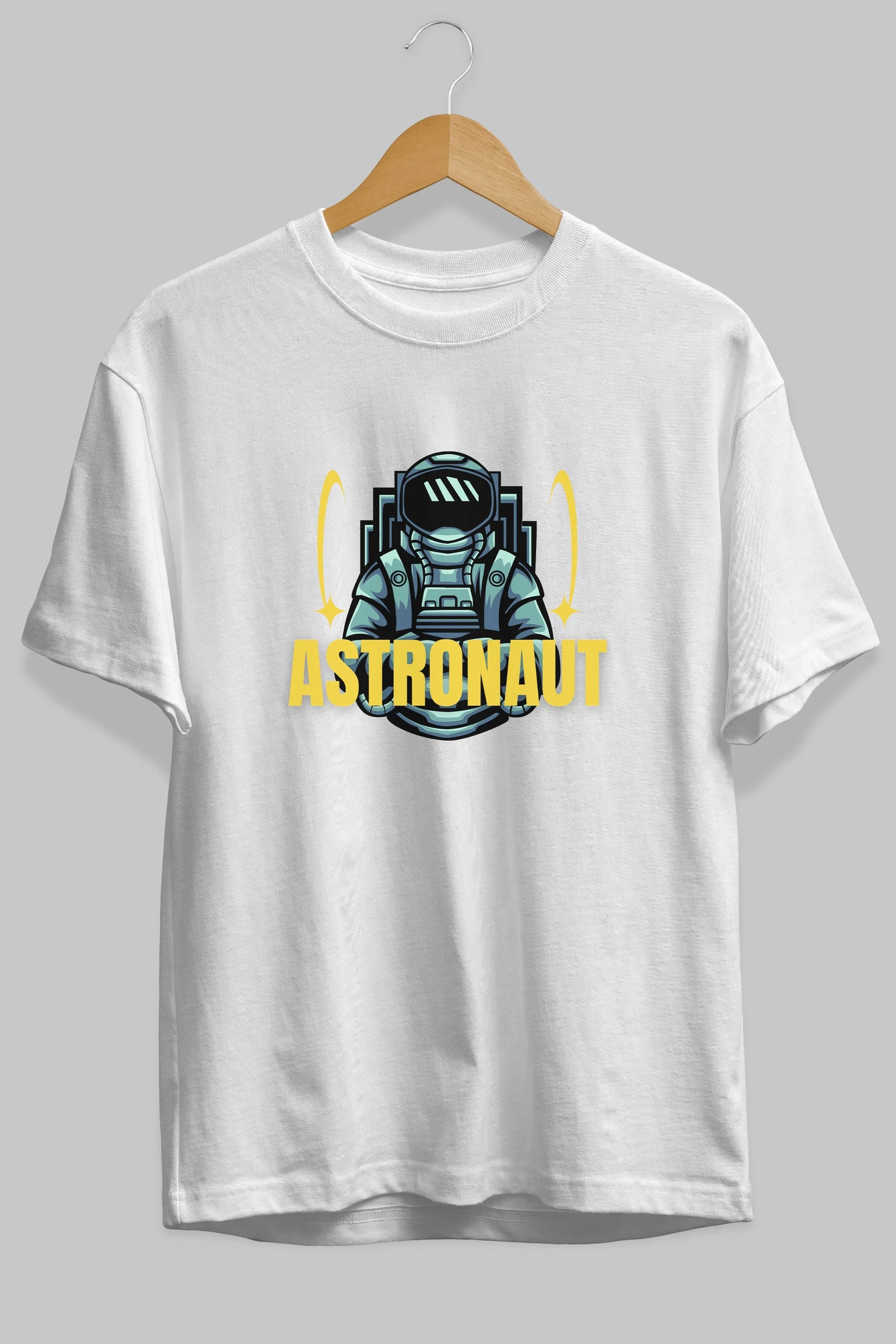 Astronaut Ön Baskılı Oversize t-shirt Erkek Kadın Unisex