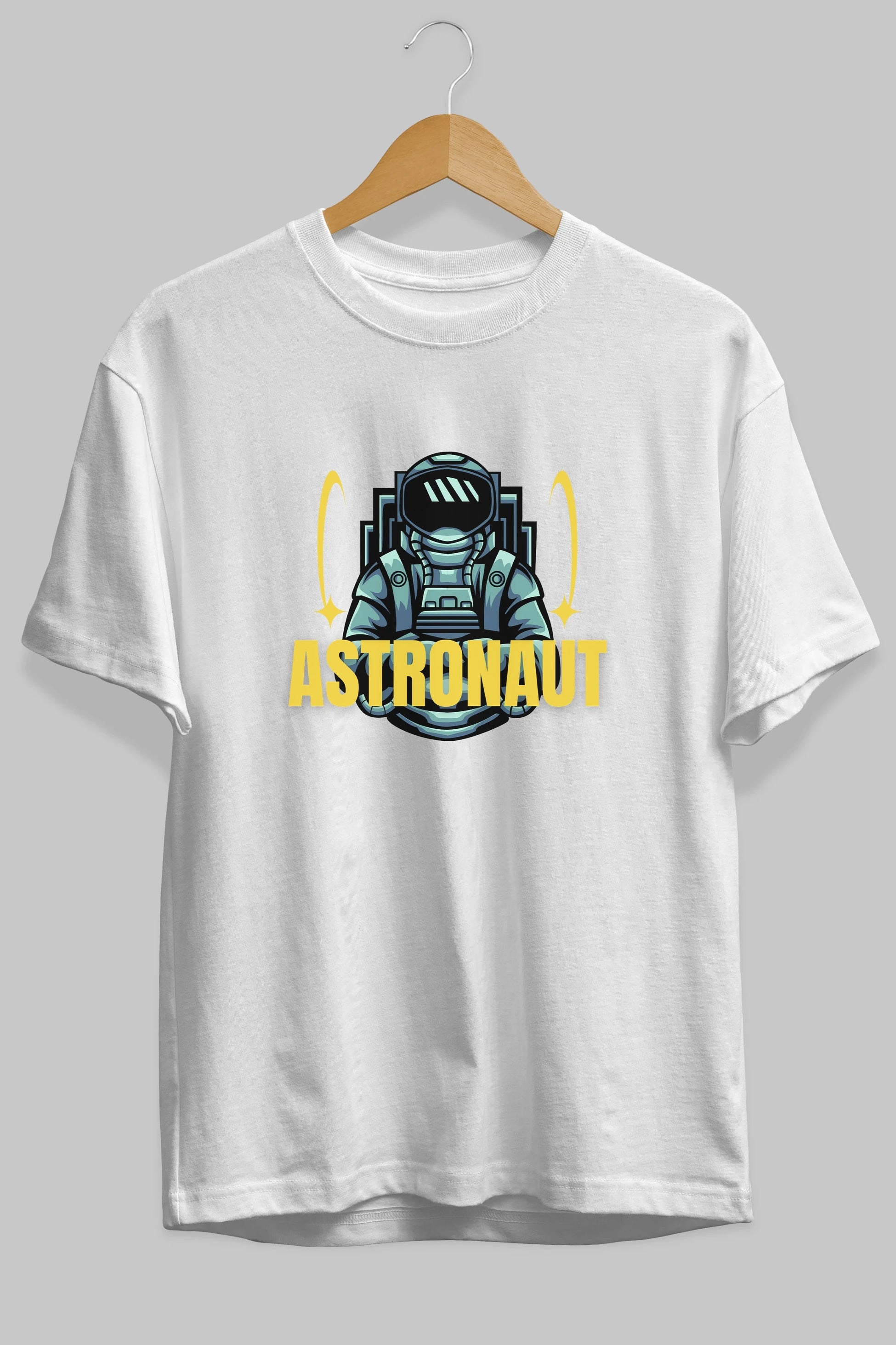 Astronaut Ön Baskılı Oversize t-shirt Erkek Kadın Unisex