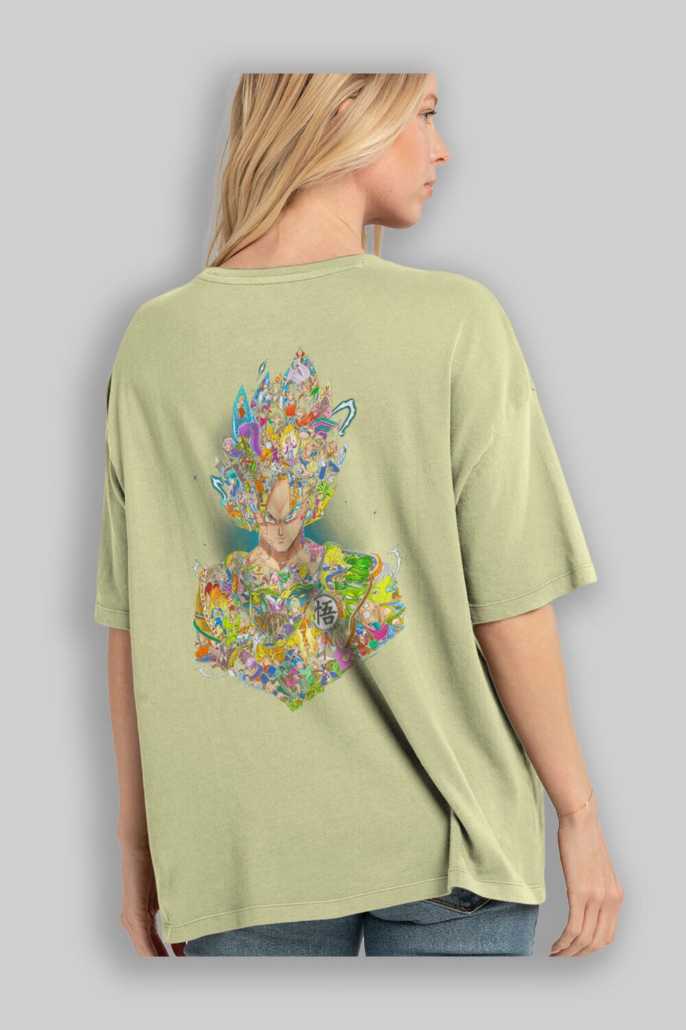 DRAGON BALL ART Anime Arka Baskılı Oversize t-shirt Erkek Kadın Unisex