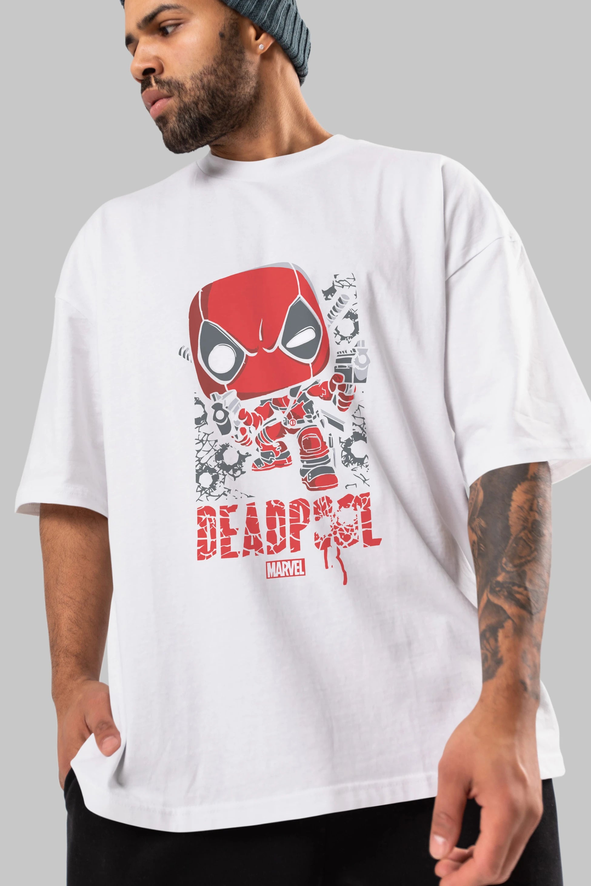 Deadpool (8) Ön Baskılı Oversize t-shirt Erkek Kadın Unisex %100 Pamuk Bisiklet Yaka tişort
