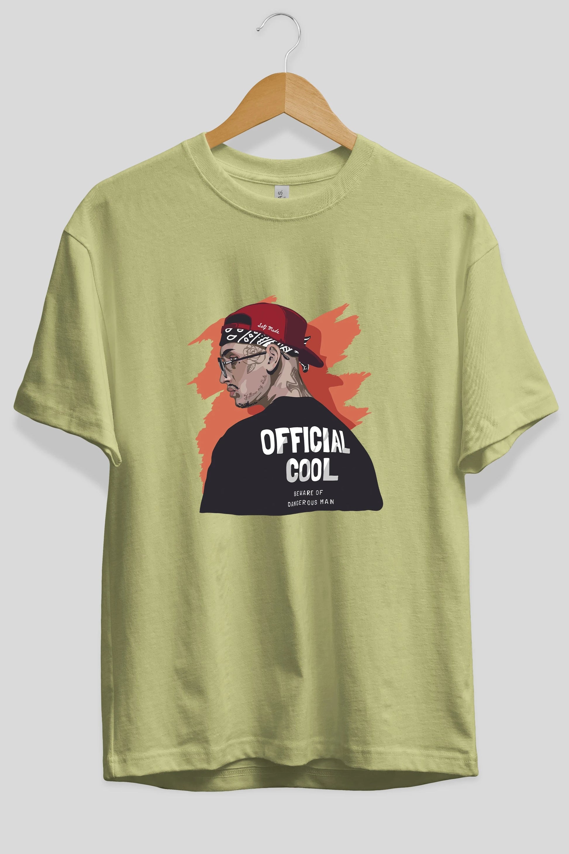 Official Cool Ön Baskılı Oversize t-shirt Erkek Kadın Unisex