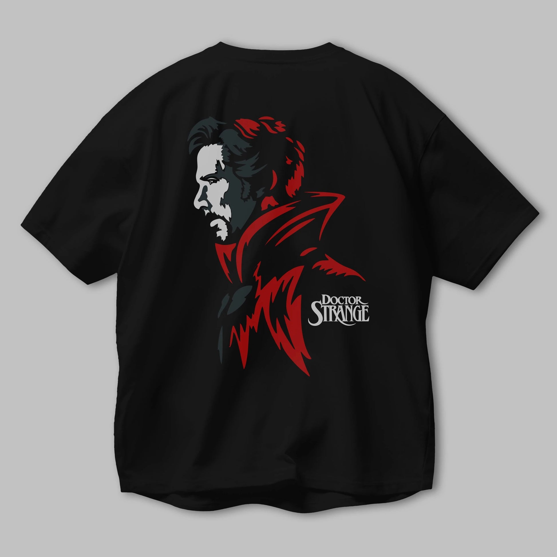 Doctor Strange (2) Arka Baskılı Oversize t-shirt Erkek Kadın Unisex %100 Pamuk Bisiklet Yaka tişort