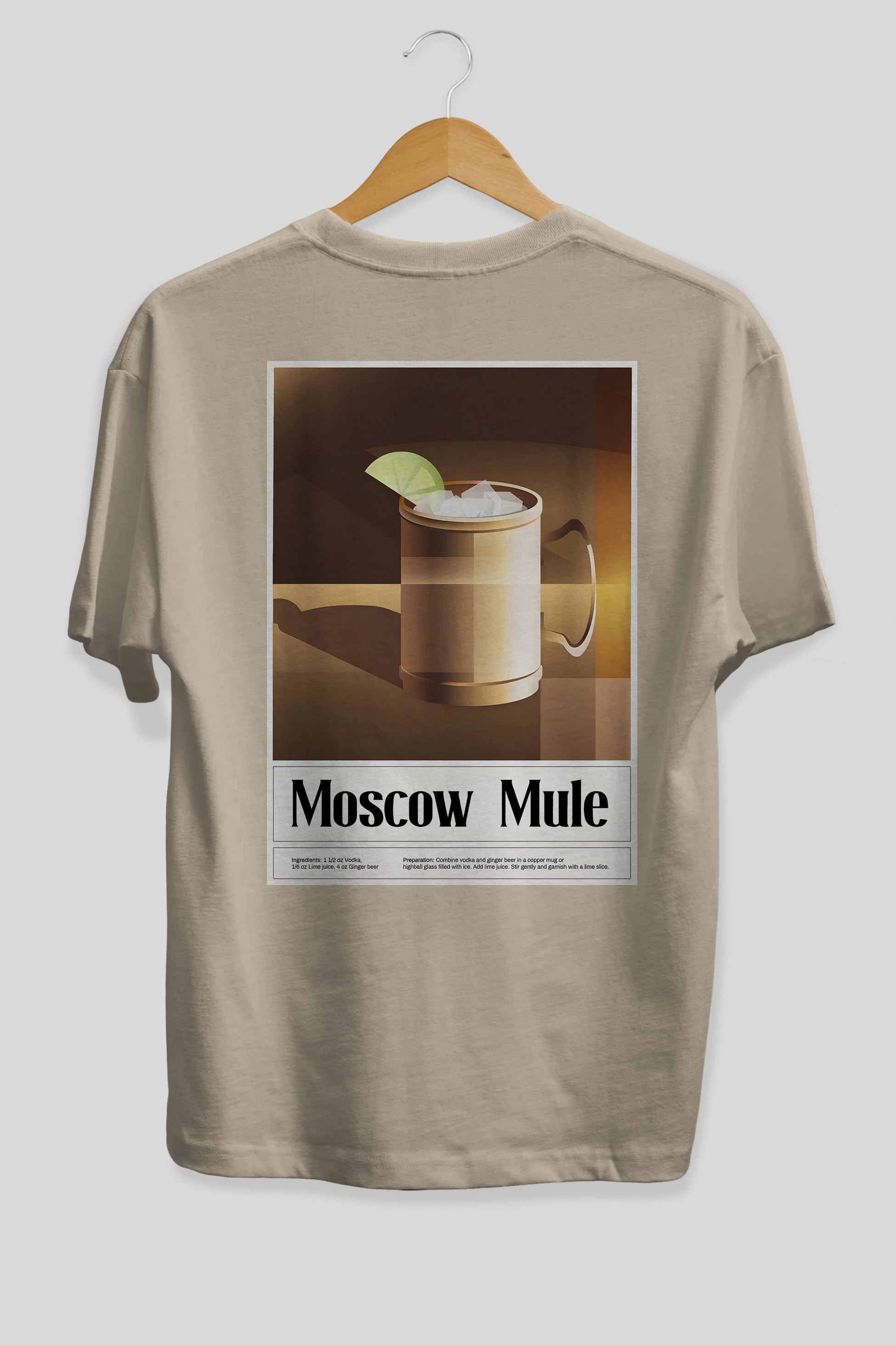 Moscow Mule 3 Arka Baskılı Oversize t-shirt Erkek Kadın Unisex %100 Pamuk Bisiklet Yaka tişort
