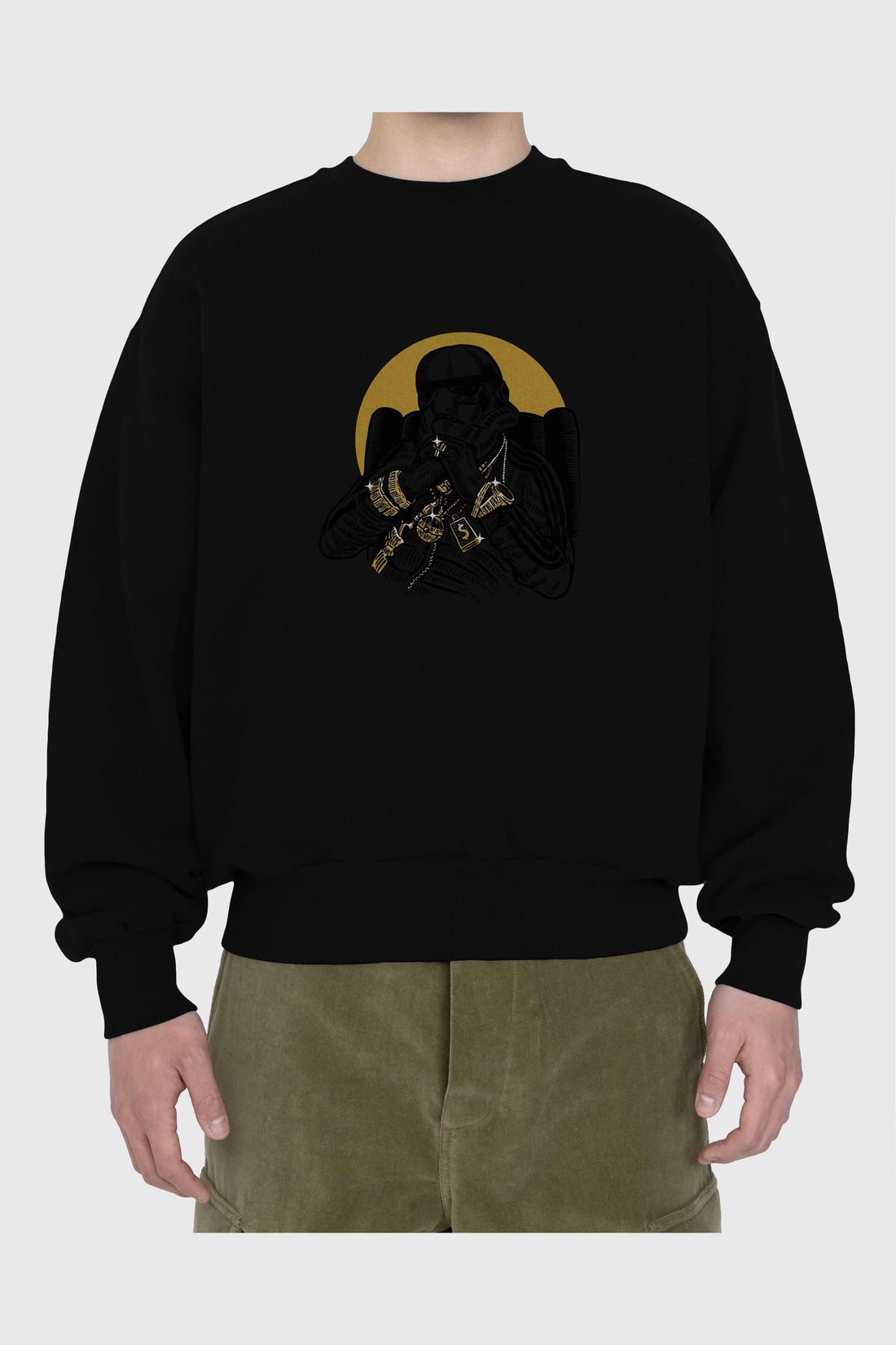 Trooper Dee Jay Ön Baskılı Oversize Sweatshirt Erkek Kadın Unisex