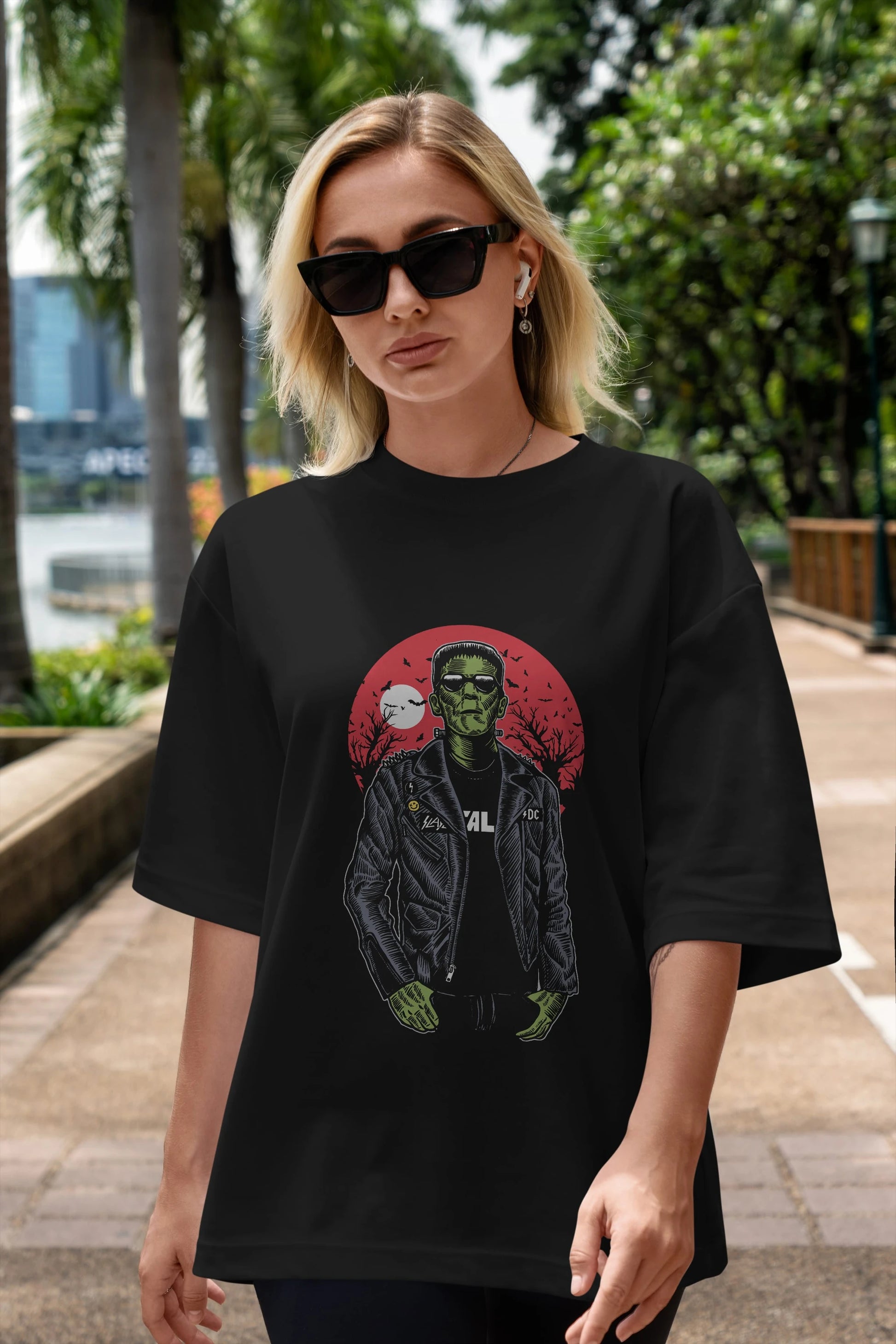 Frank Ön Baskılı Oversize t-shirt Erkek Kadın Unisex %100 Pamuk tişort