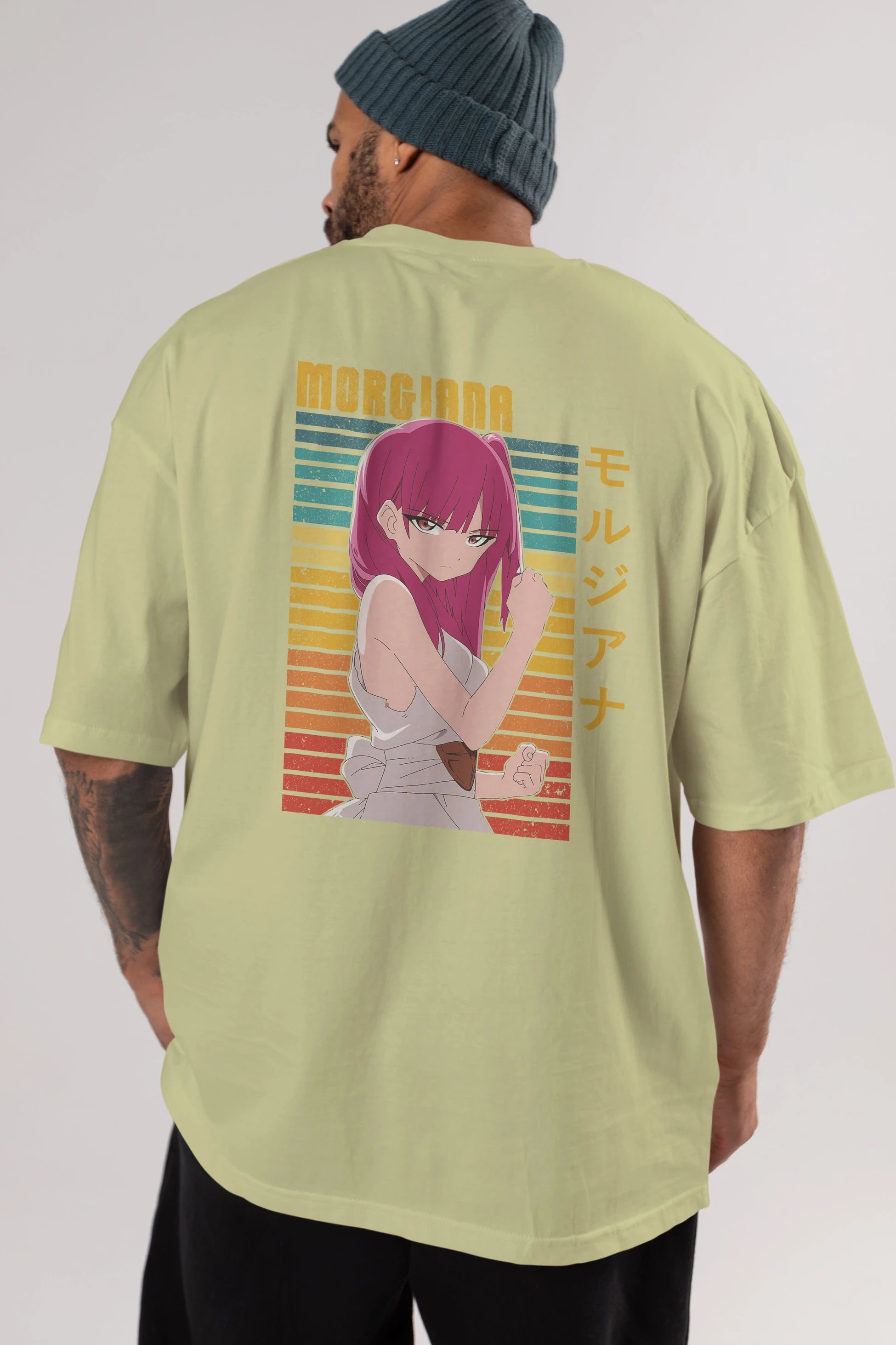 Morgiana 3 Anime Arka Baskılı Oversize t-shirt Erkek Kadın Unisex