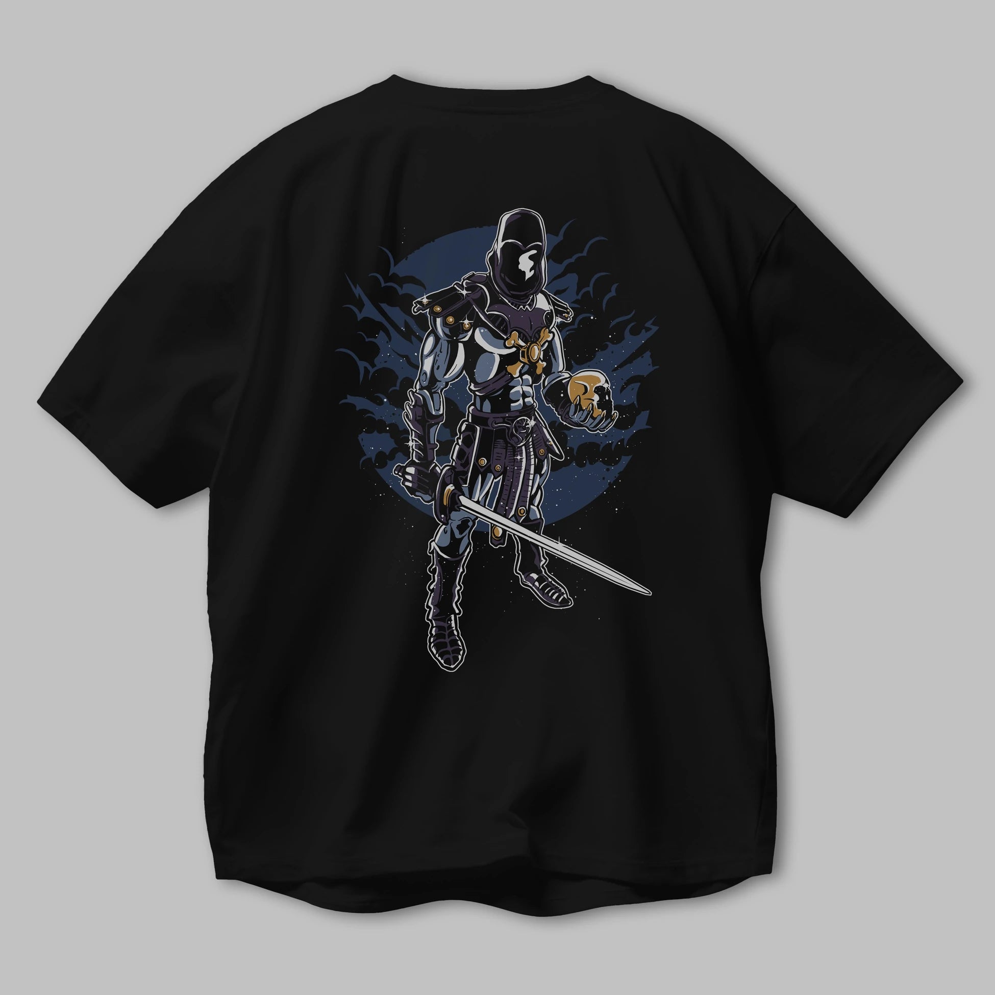 Skeleton King Arka Baskılı Oversize t-shirt Erkek Kadın Unisex %100 Pamuk