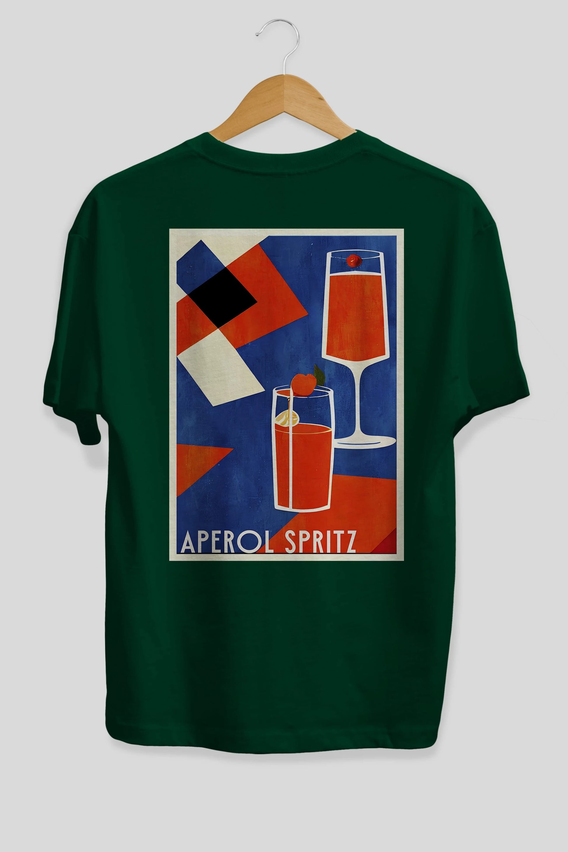 Aperol Spritz 4 Arka Baskılı Oversize t-shirt Erkek Kadın Unisex %100 Pamuk Bisiklet Yaka tişort