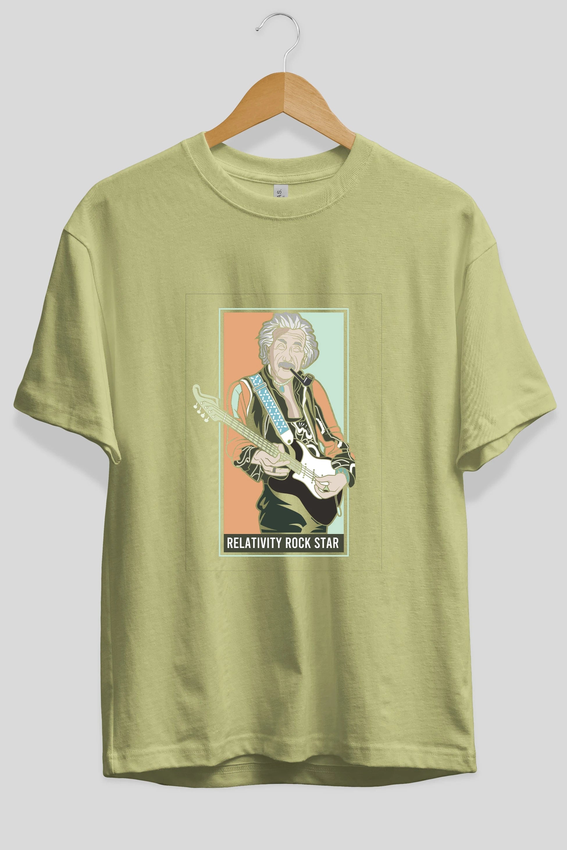 Jimmy Einstein Ön Baskılı Oversize t-shirt Erkek Kadın Unisex %100 Pamuk tişort