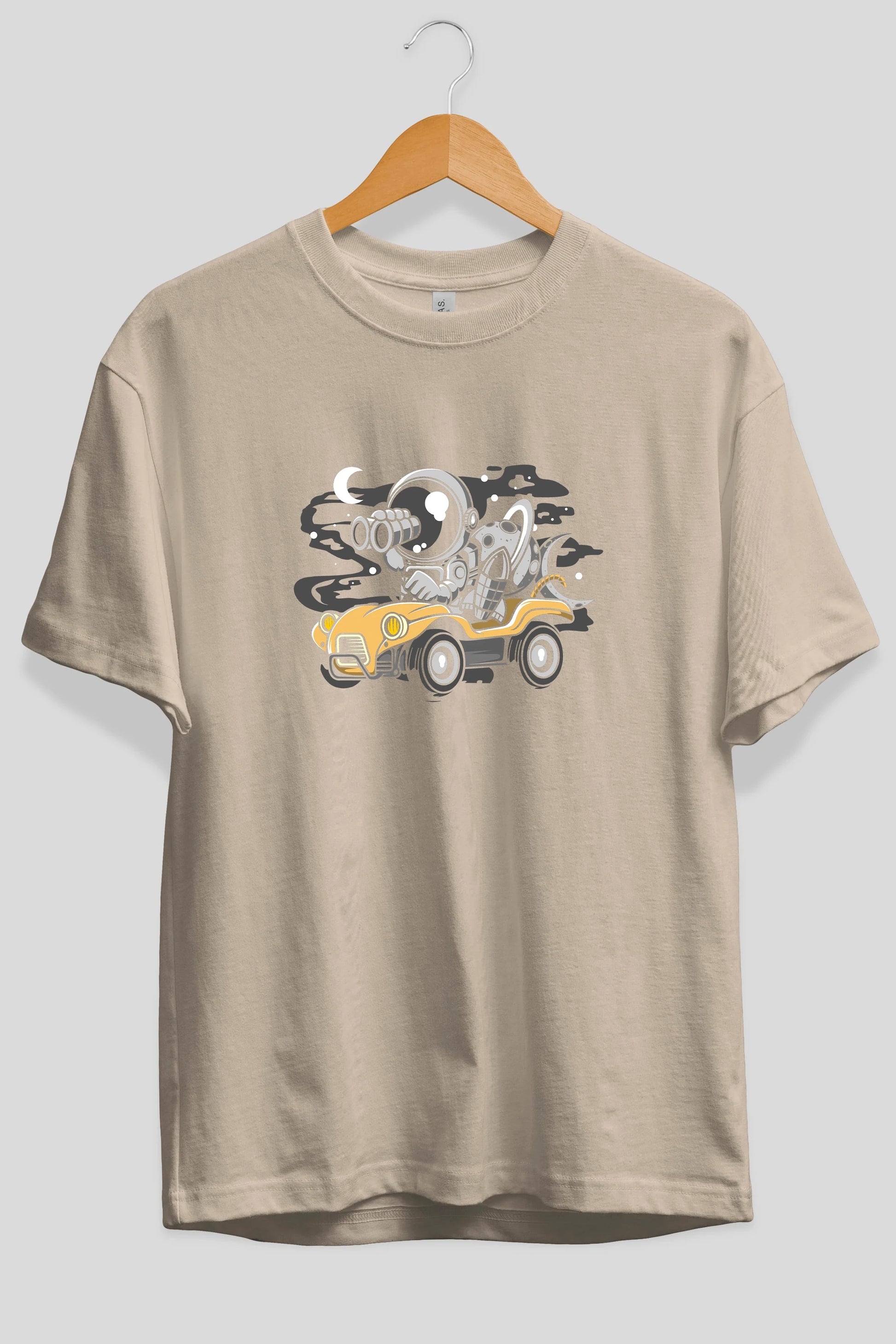 Astronaut Adventure Ön Baskılı Oversize t-shirt Erkek Kadın Unisex