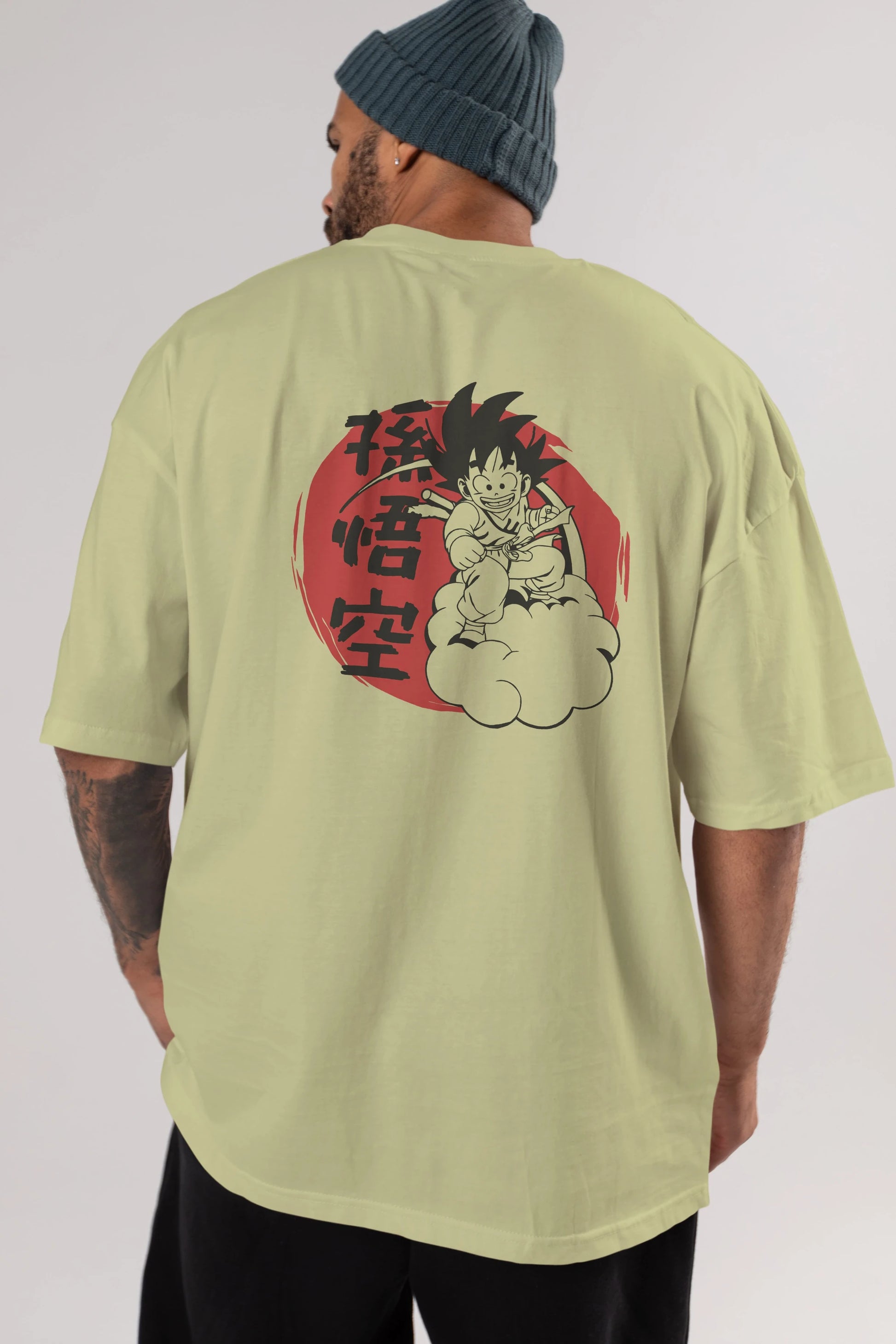 DRAGON BALL Anime Arka Baskılı Oversize t-shirt Erkek Kadın Unisex