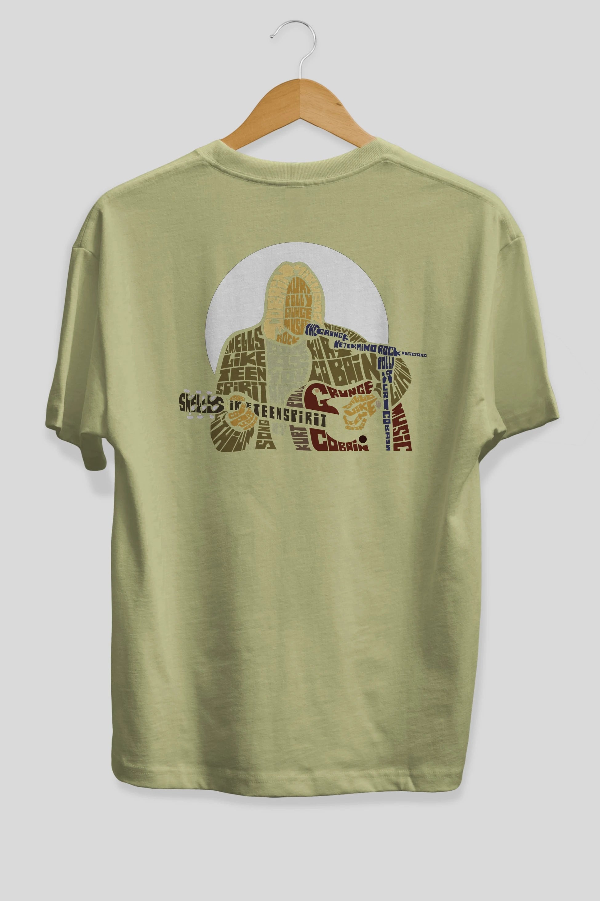 Kurt Cobain Arka Baskılı Oversize t-shirt %100 pamuk Erkek Kadın Unisex