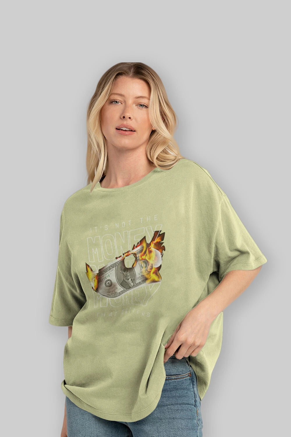 Teddy Bear Its Not The Money Ön Baskılı Oversize t-shirt Erkek Kadın Unisex %100 Pamuk