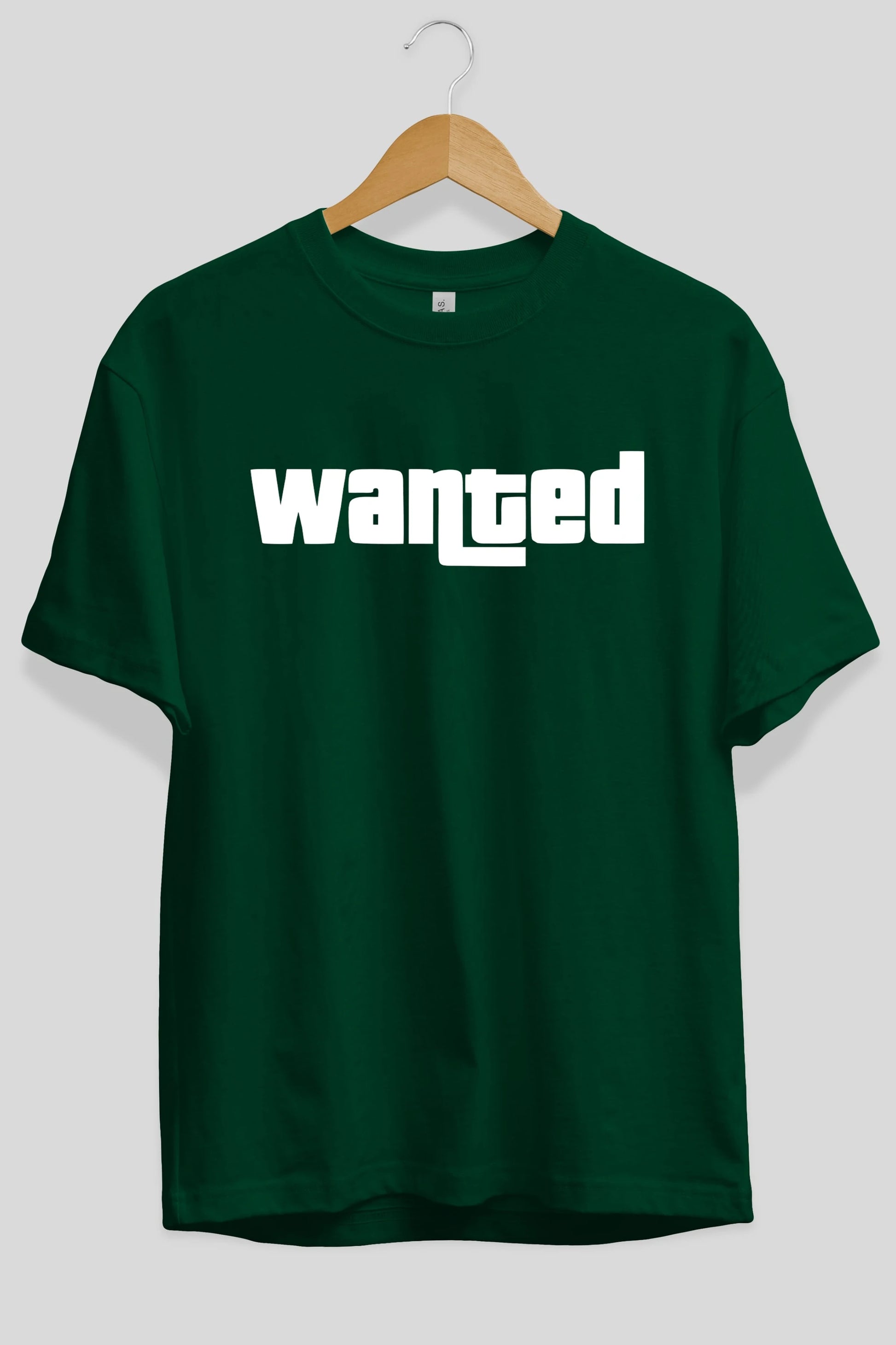 Wanted Ön Baskılı Oversize t-shirt %100 pamuk Erkek Kadın Unisex
