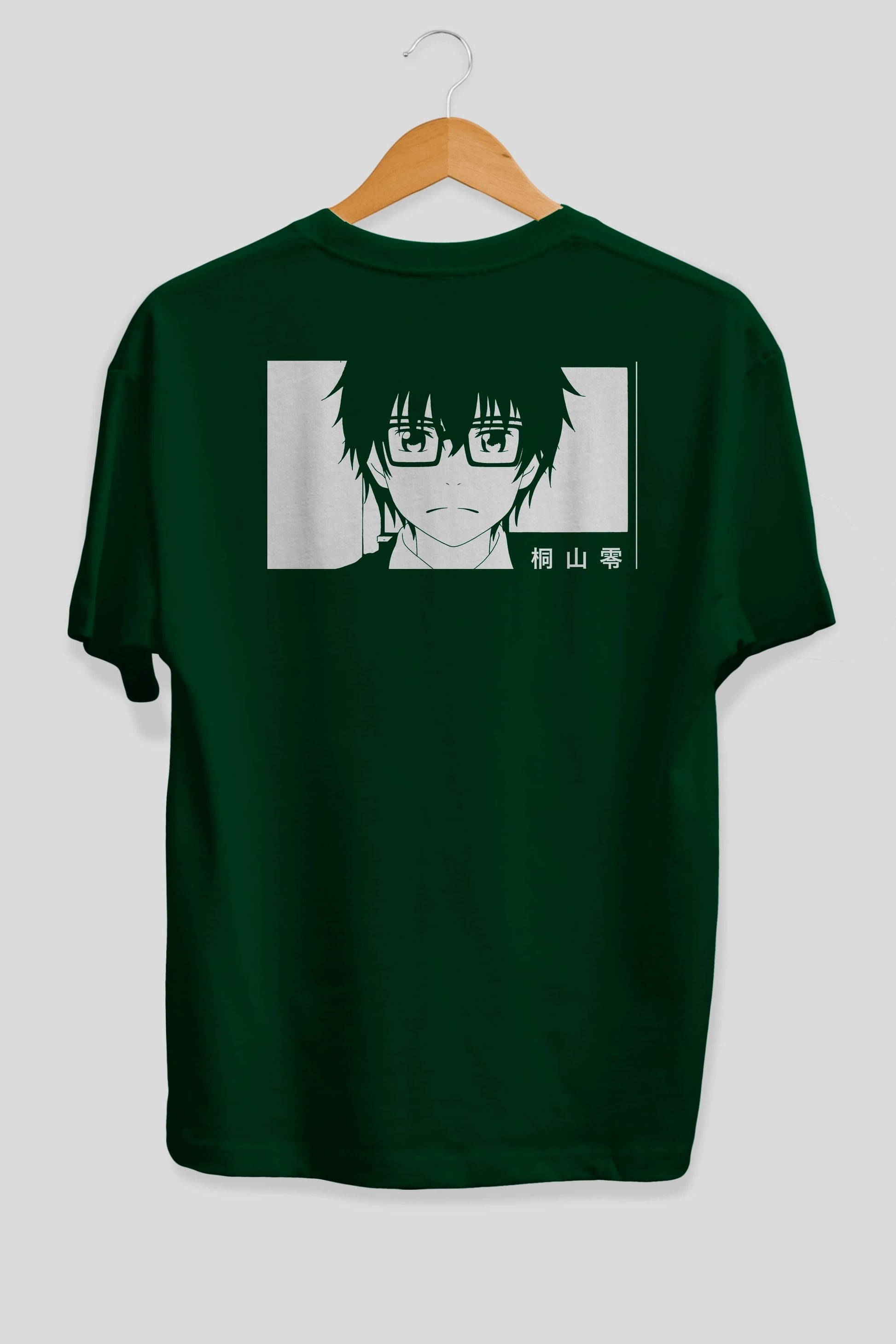 Rei Kiriyama 3 Anime Arka Baskılı Oversize t-shirt Erkek Kadın Unisex