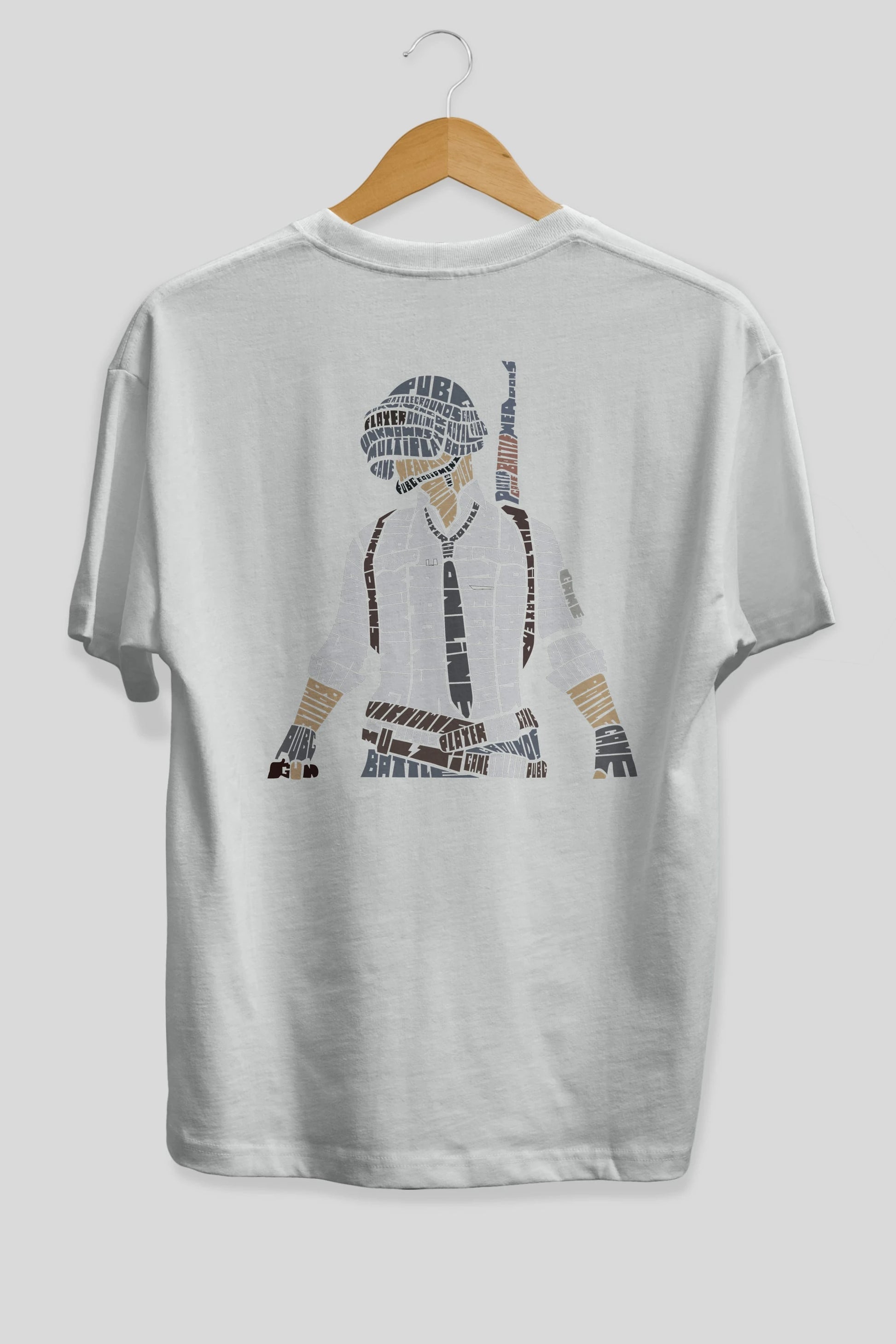 Pubg Arka Baskılı Oversize t-shirt %100 pamuk Erkek Kadın Unisex