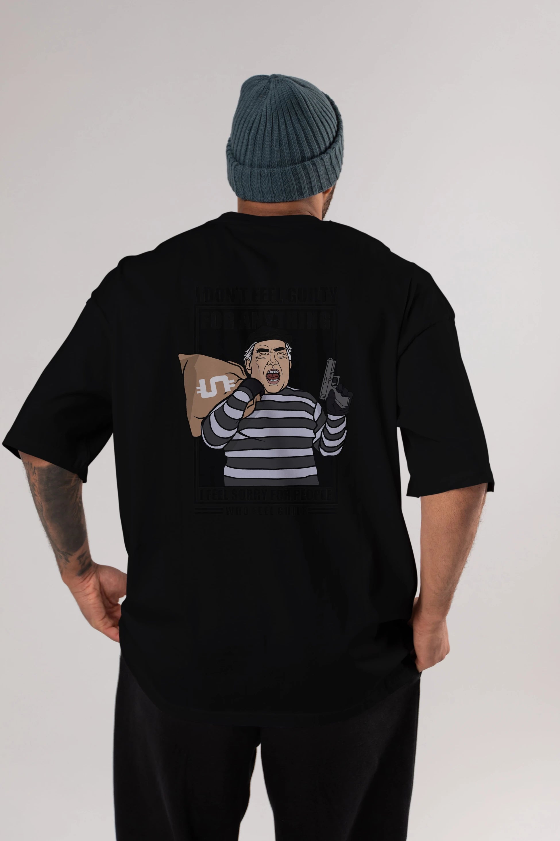 Criminal Trump Arka Baskılı Oversize t-shirt Erkek Kadın Unisex %100 Pamuk tişort