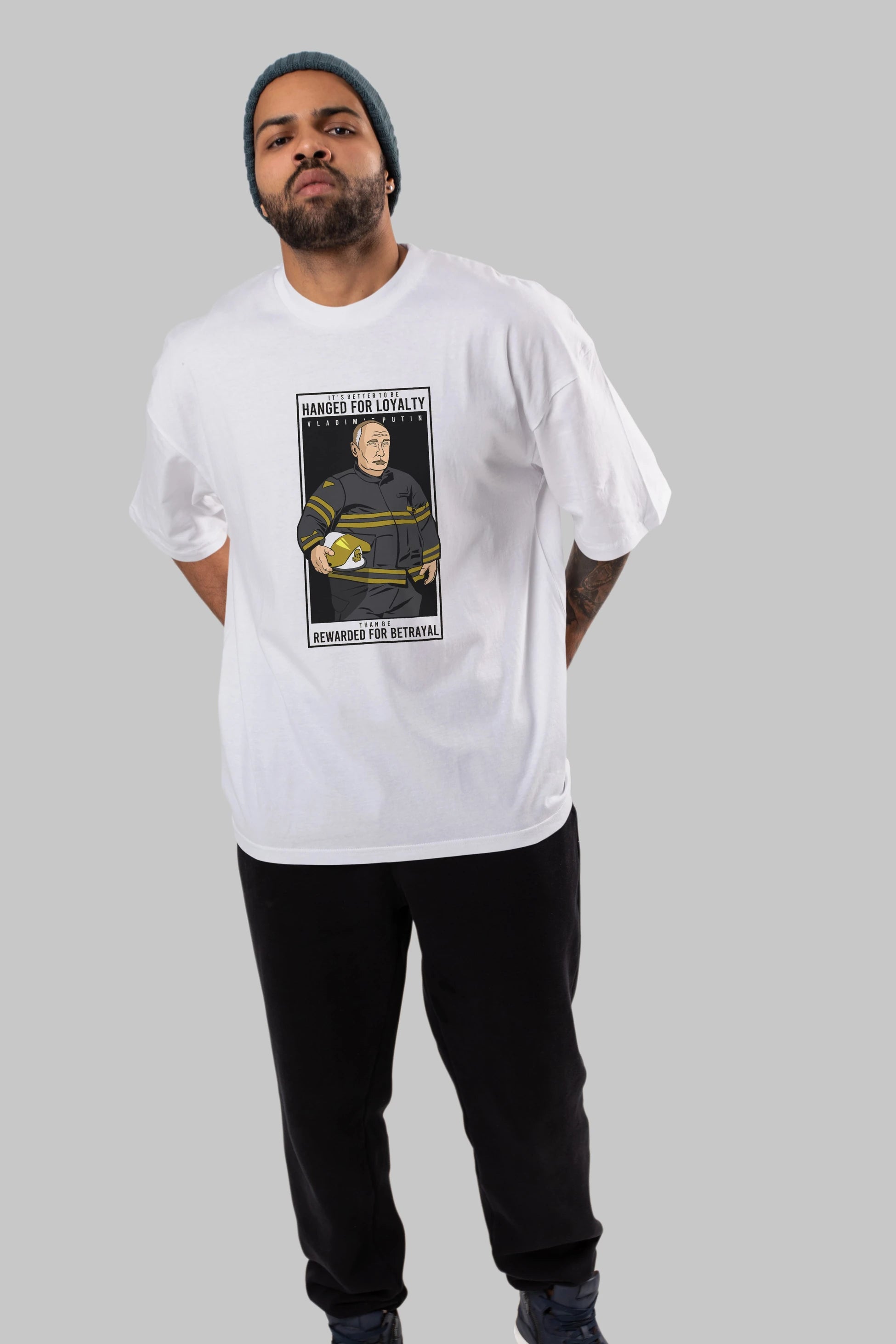 Putin Fireman Ön Baskılı Oversize t-shirt Erkek Kadın Unisex %100 Pamuk tişort