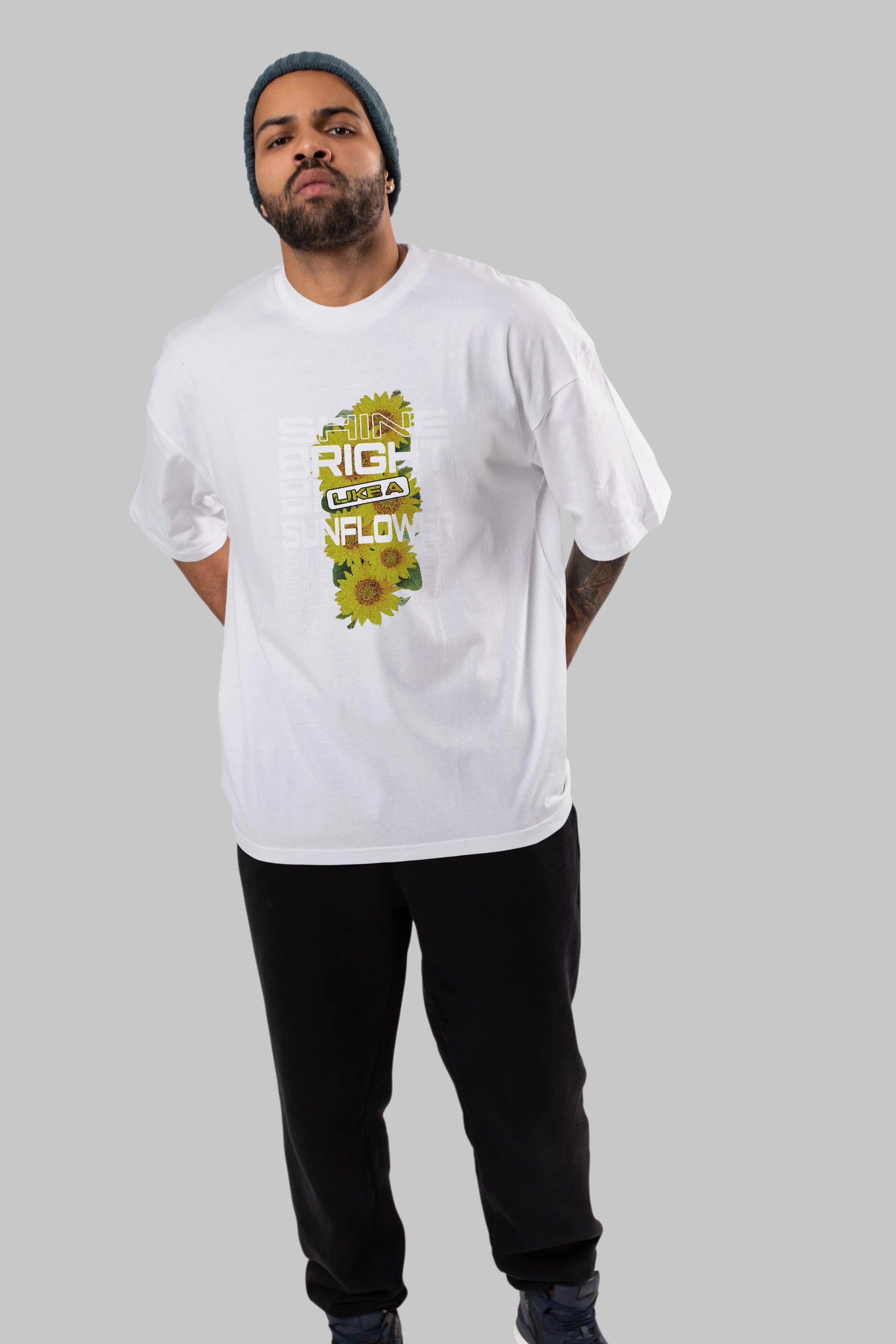 Shine bright like a sunflower Ön Baskılı Oversize t-shirt Erkek Kadın Unisex