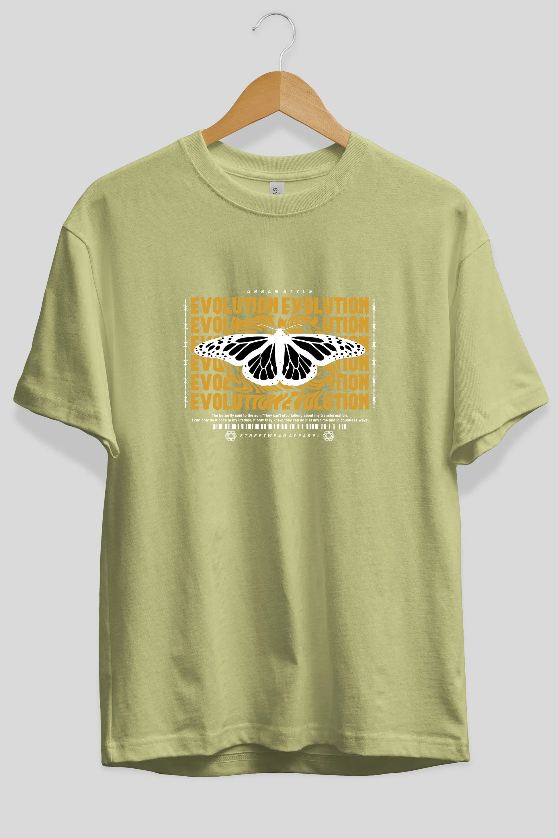 Evolution Urban Style Ön Baskılı Oversize t-shirt Erkek Kadın Unisex