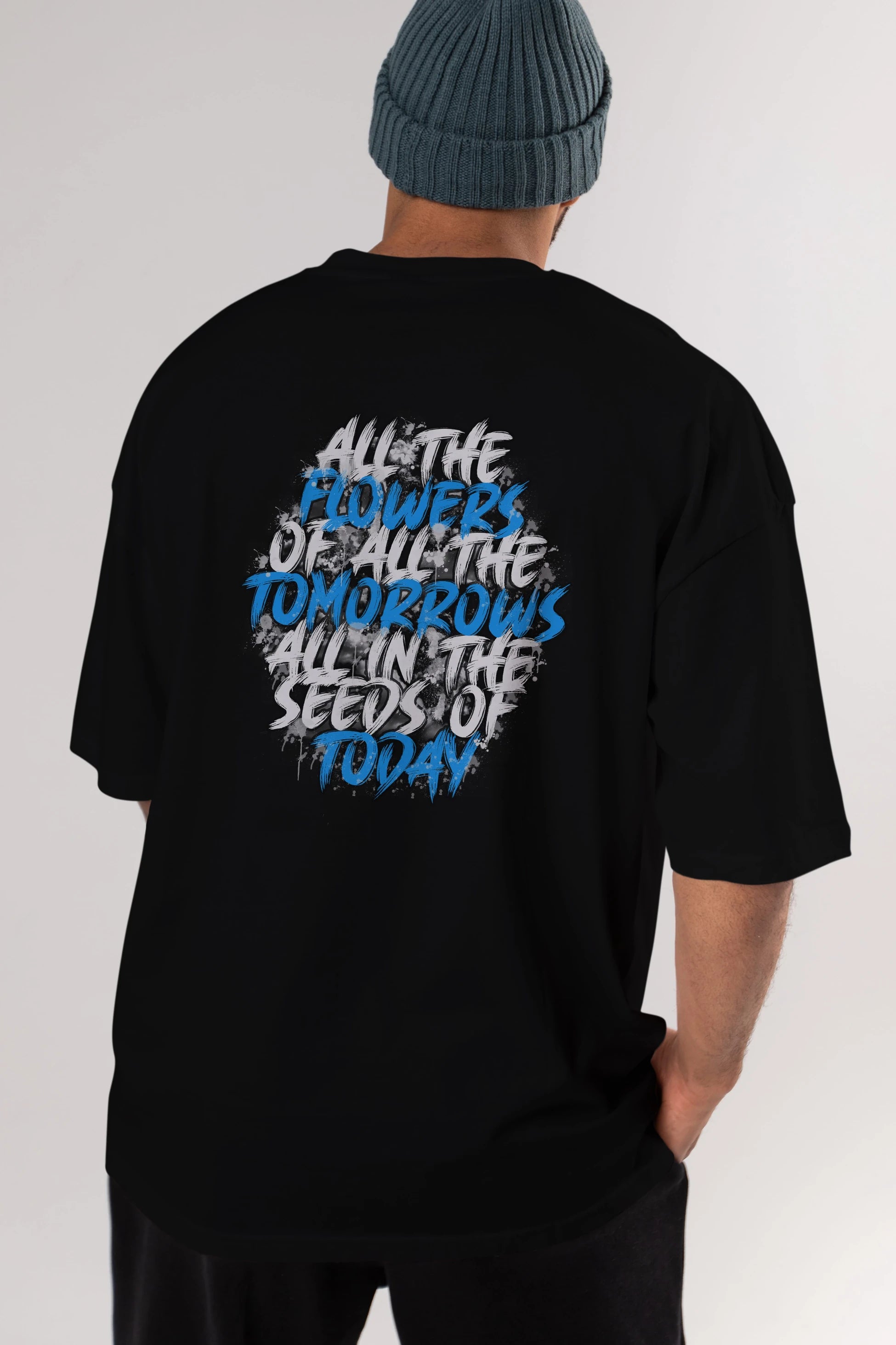 All The Flowers Of All The Tomorrows Arka Baskılı Oversize t-shirt Erkek Kadın Unisex