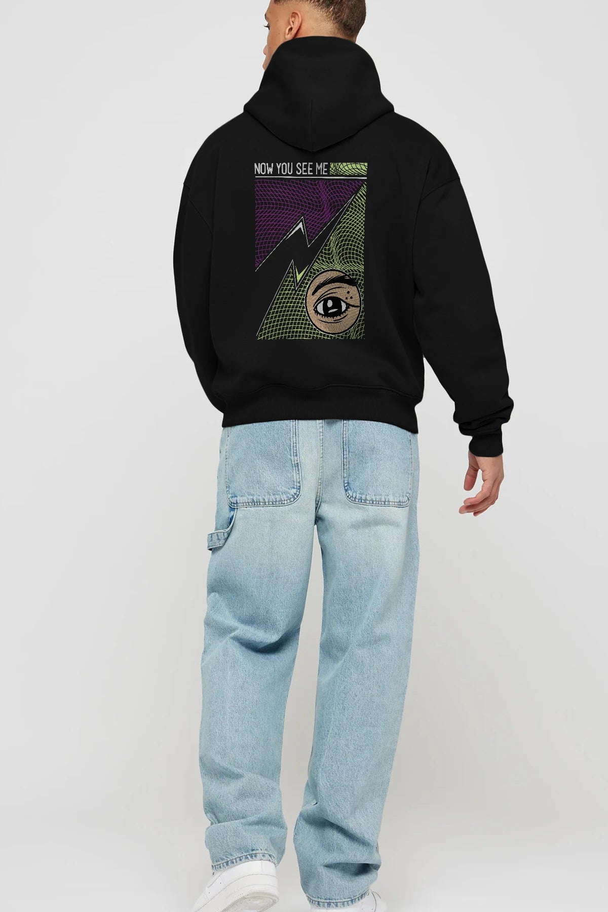 Now You See Me Arka Baskılı Hoodie Oversize Kapüşonlu Sweatshirt Erkek Kadın Unisex