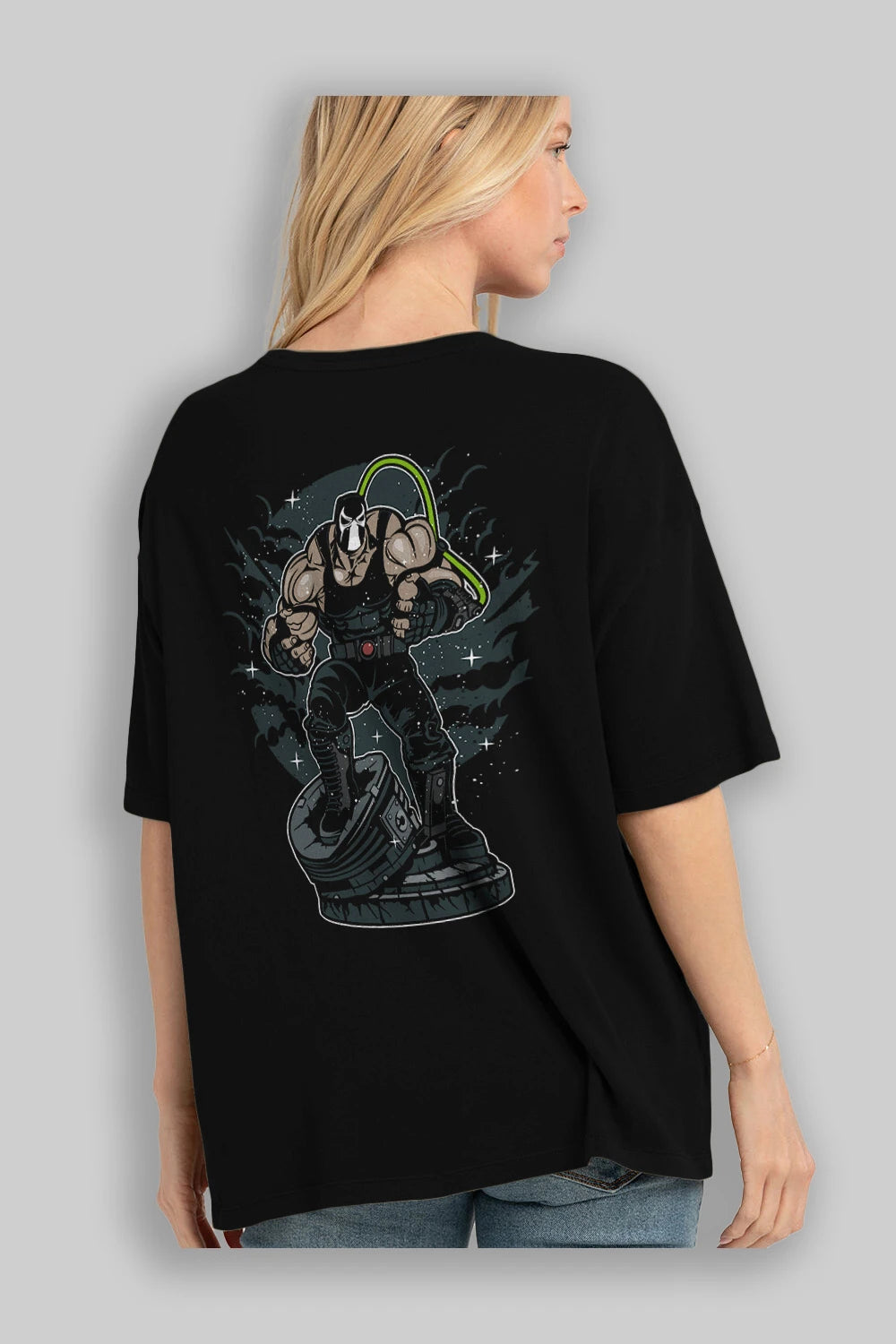 Bane (2) Arka Baskılı Oversize t-shirt Erkek Kadın Unisex %100 Pamuk