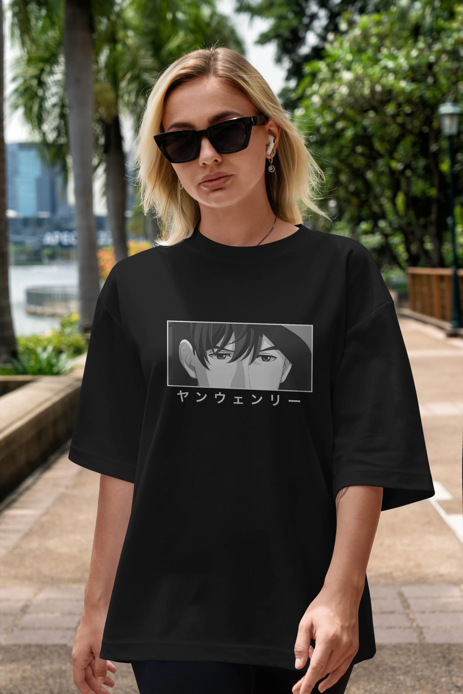 Wen-li Yang 1 Anime Ön Baskılı Oversize t-shirt %100 pamuk Erkek Kadın Unisex