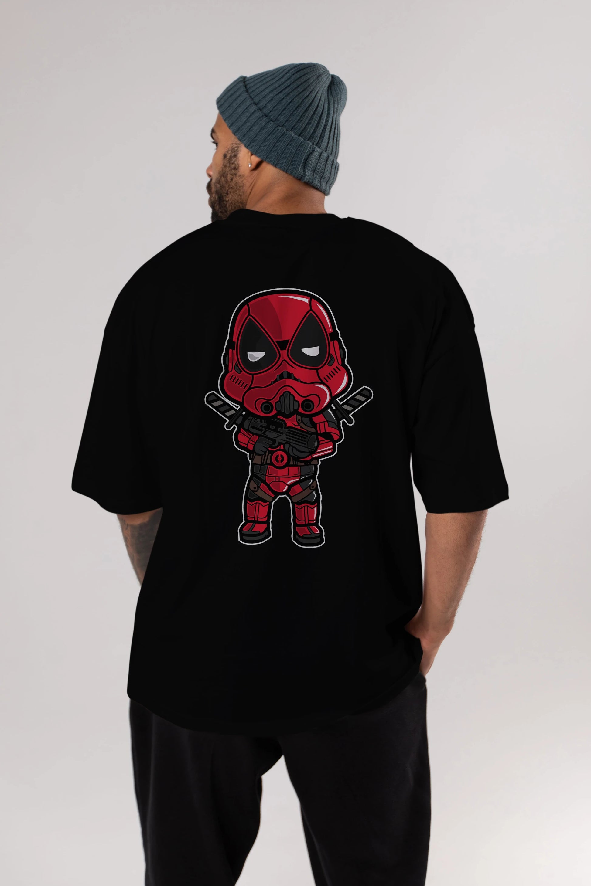 Deadpool (22) Arka Baskılı Oversize t-shirt Erkek Kadın Unisex %100 Pamuk Bisiklet Yaka tişort
