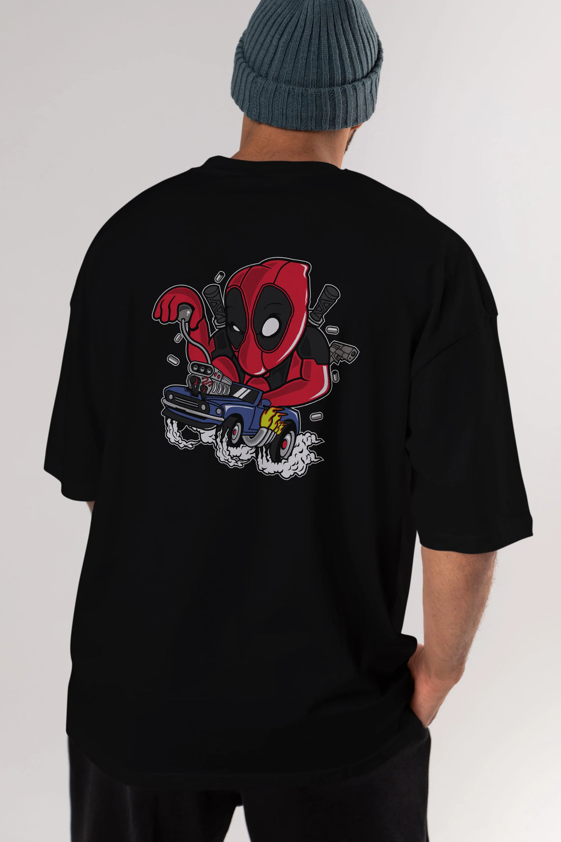 Deadpool (21) Arka Baskılı Oversize t-shirt Erkek Kadın Unisex %100 Pamuk Bisiklet Yaka tişort