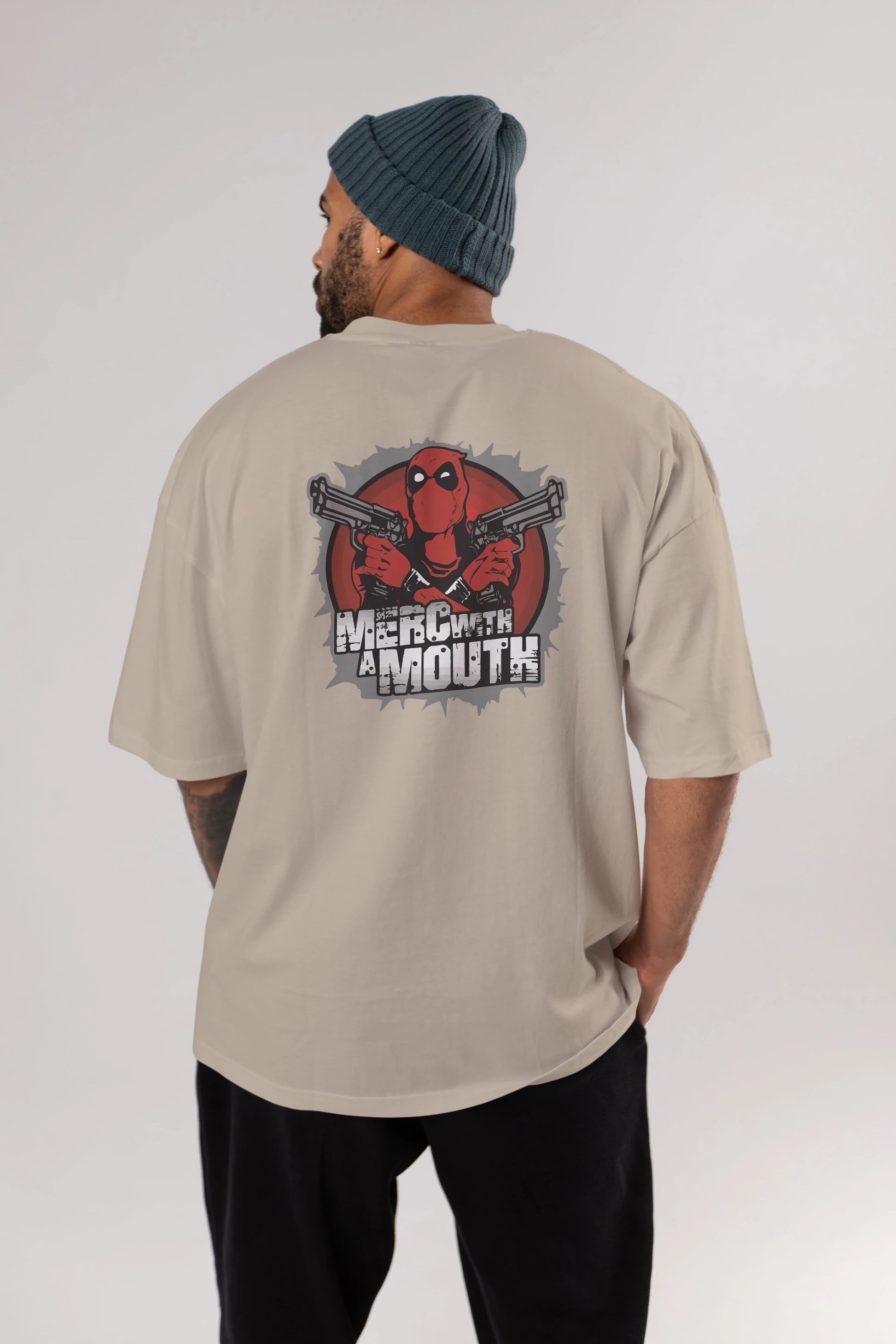 Deadpool (13) Arka Baskılı Oversize t-shirt Erkek Kadın Unisex %100 Pamuk Bisiklet Yaka tişort