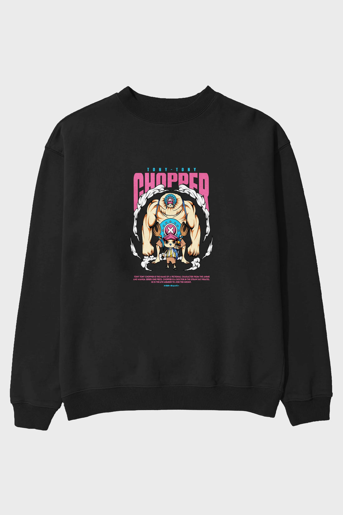 Tony Tony Chopper Anime Ön Baskılı Oversize Sweatshirt Erkek Kadın Unisex