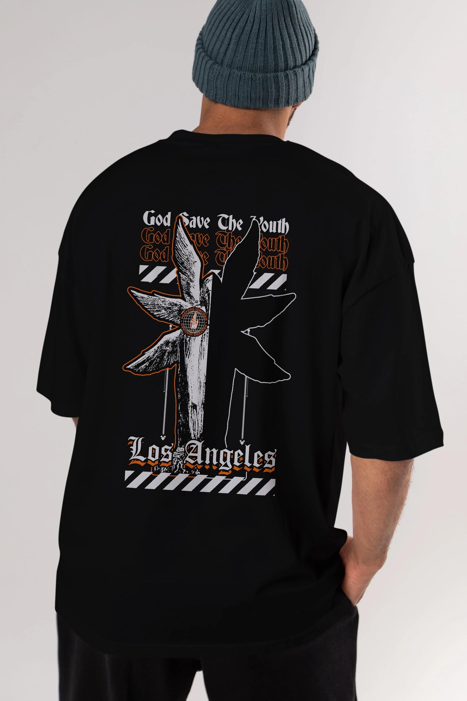 God Save The Youth Arka Baskılı Oversize t-shirt Erkek Kadın Unisex