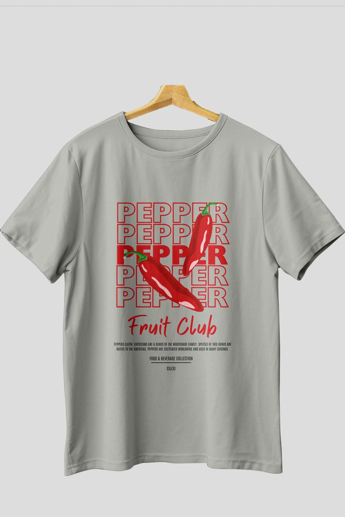 Pepper Ön Baskılı Oversize t-shirt Erkek Kadın Pamuk Bisiklet Yaka tişort