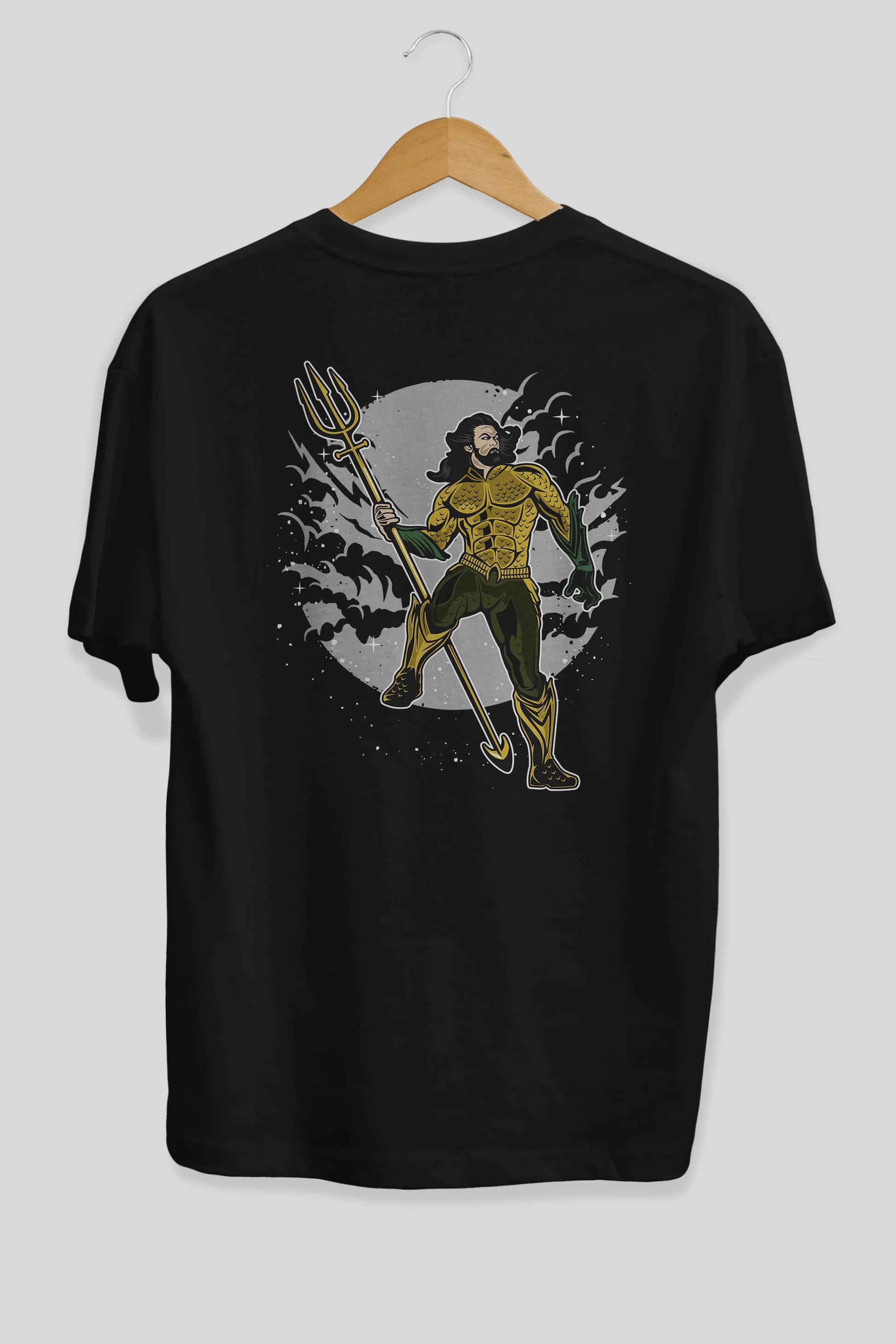 AQUAMAN Arka Baskılı Oversize t-shirt Erkek Kadın Unisex %100 Pamuk