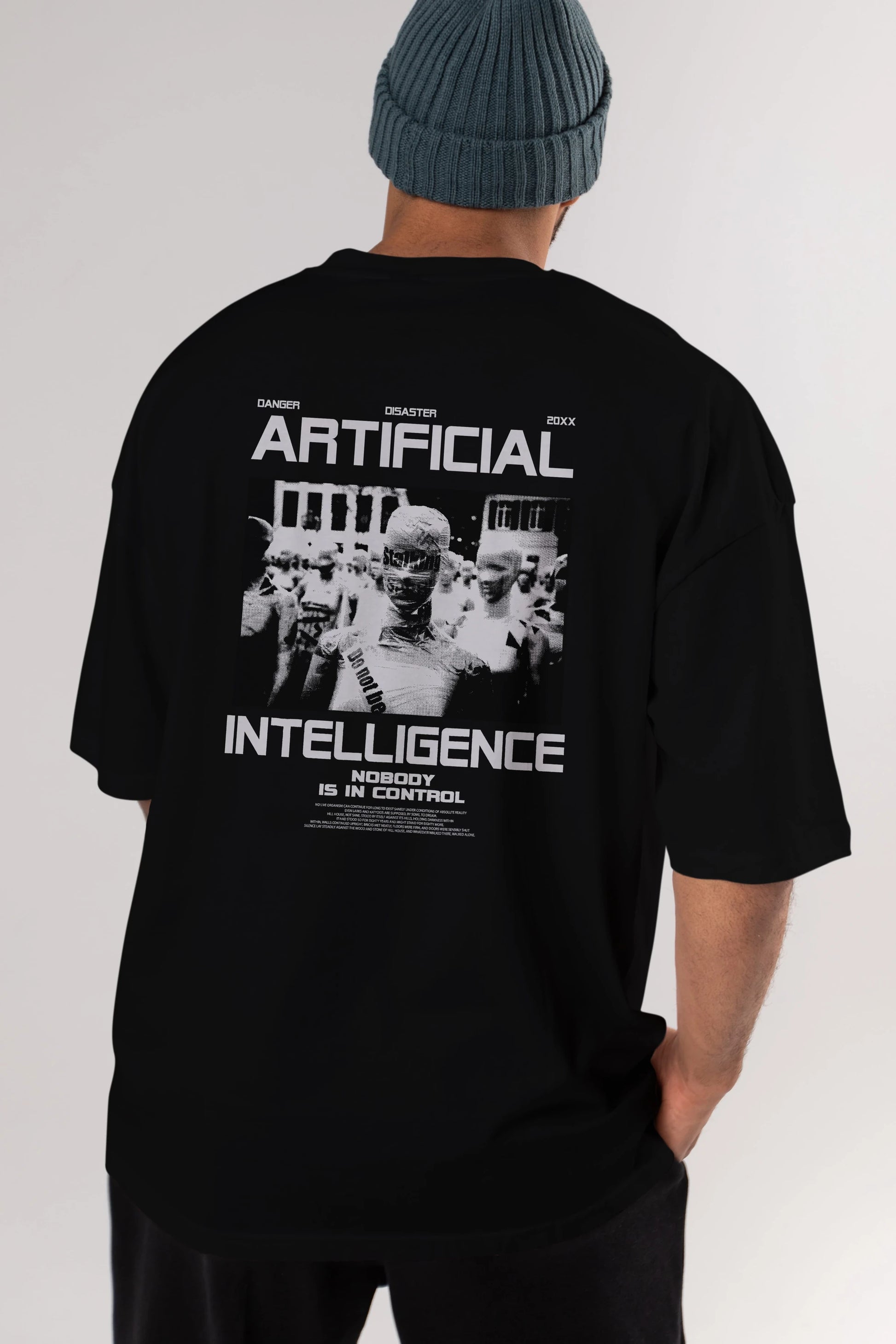 Artificial Intelligence Arka Baskılı Oversize t-shirt Erkek Kadın Unisex