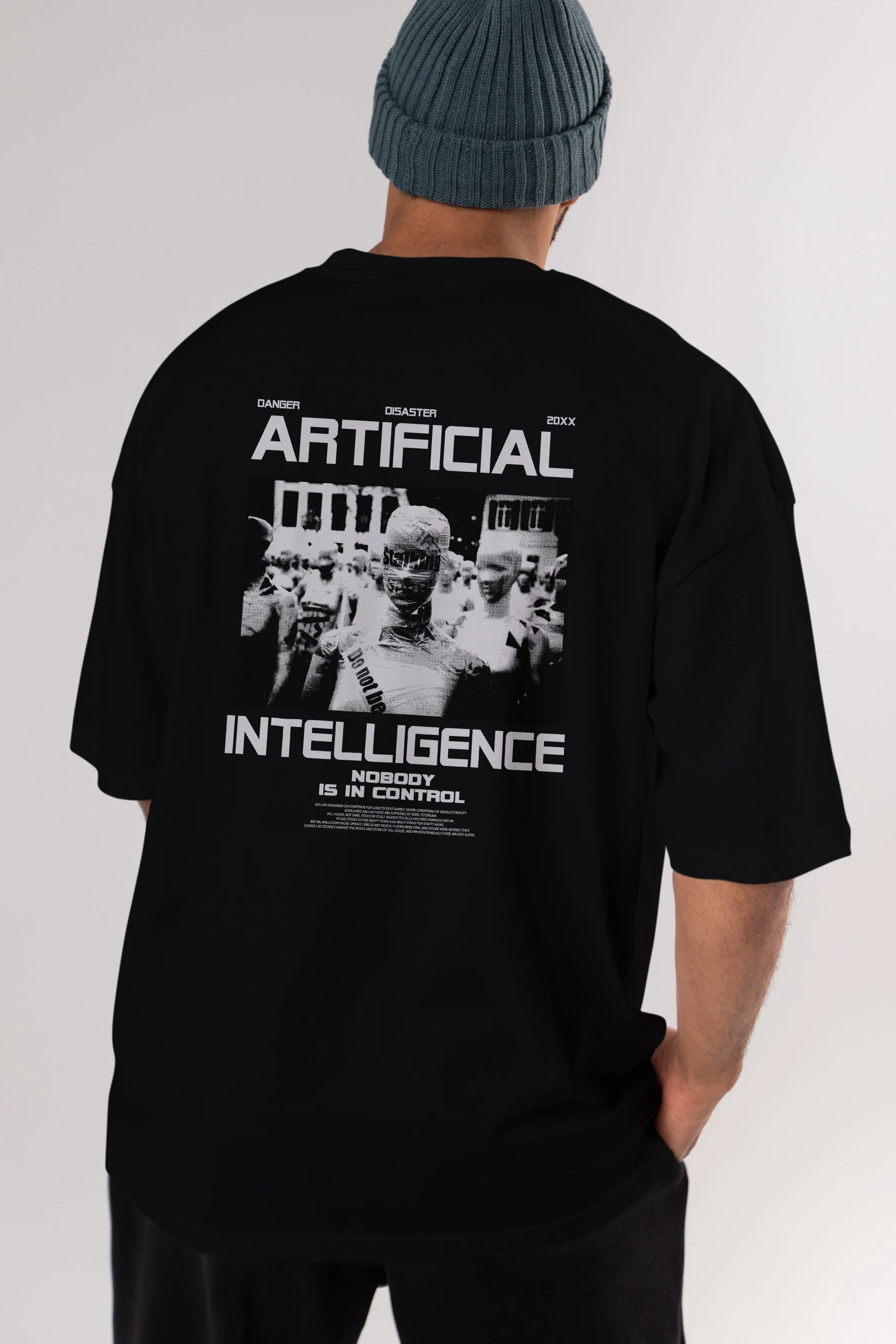 Artificial Intelligence Arka Baskılı Oversize t-shirt Erkek Kadın Unisex