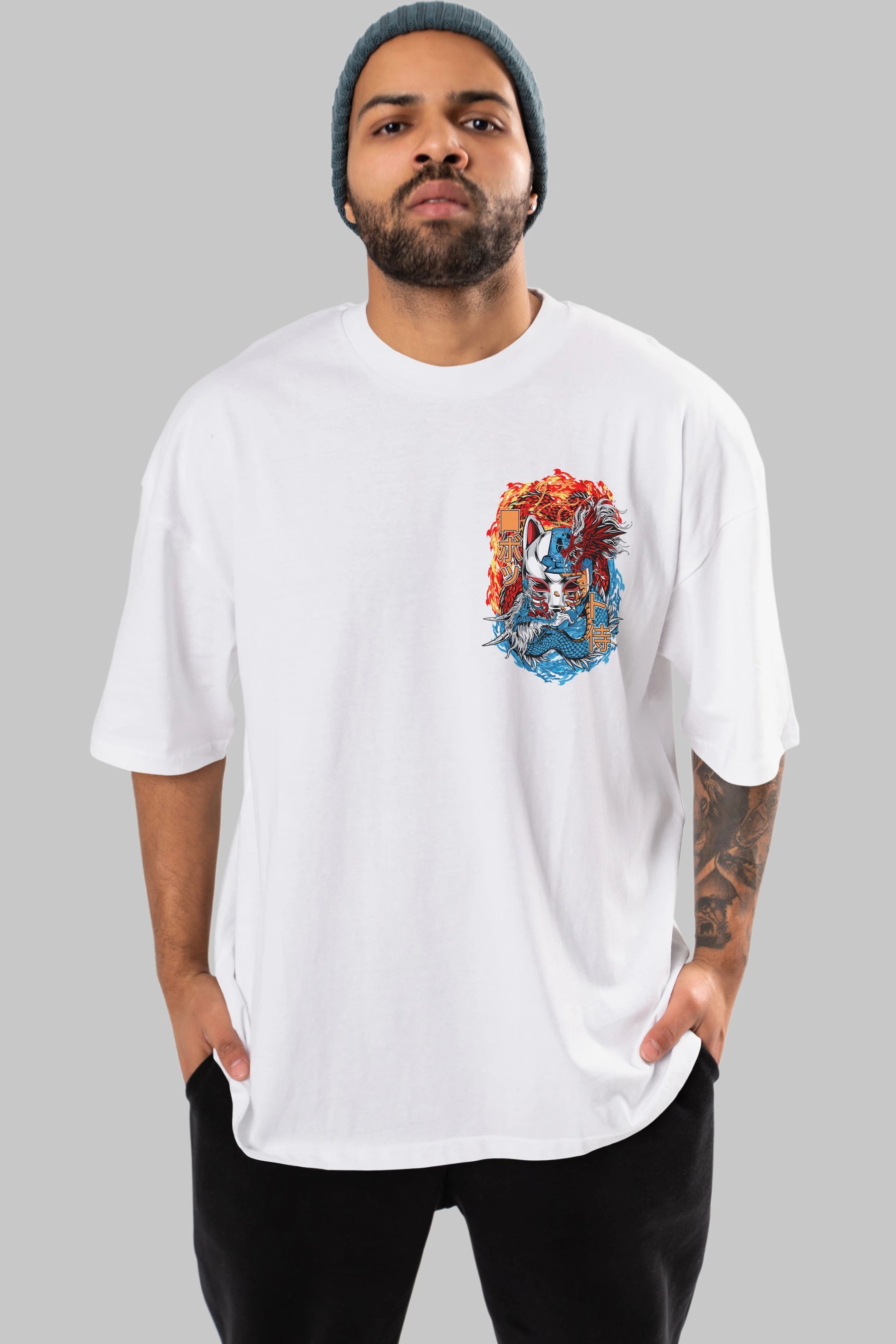ONE PIECE (7) Ön Sol Baskılı Oversize t-shirt Erkek Kadın Unisex %100 Pamuk Bisiklet Yaka tişort