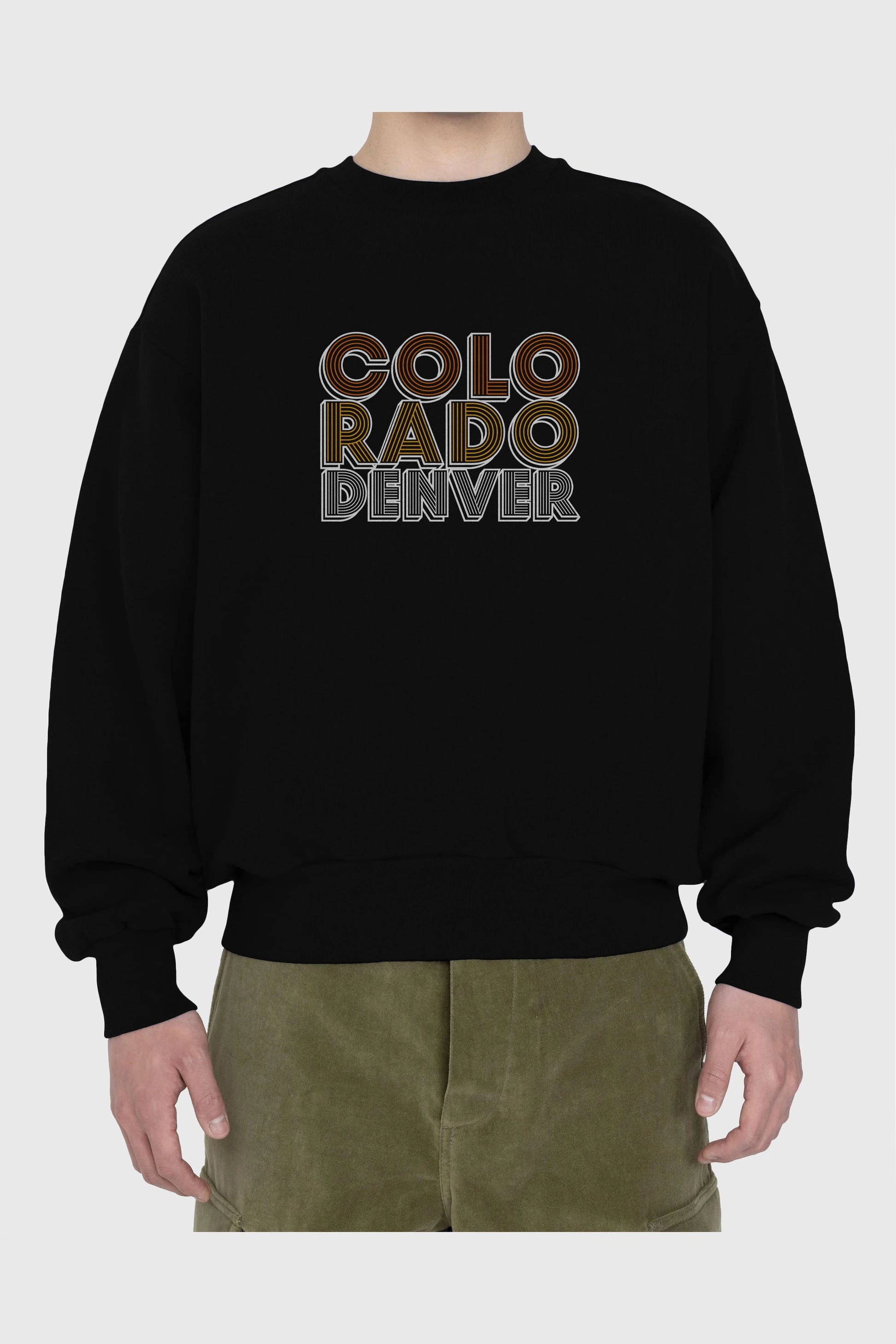 Colorado Denver Ön Baskılı Oversize Sweatshirt Erkek Kadın Unisex