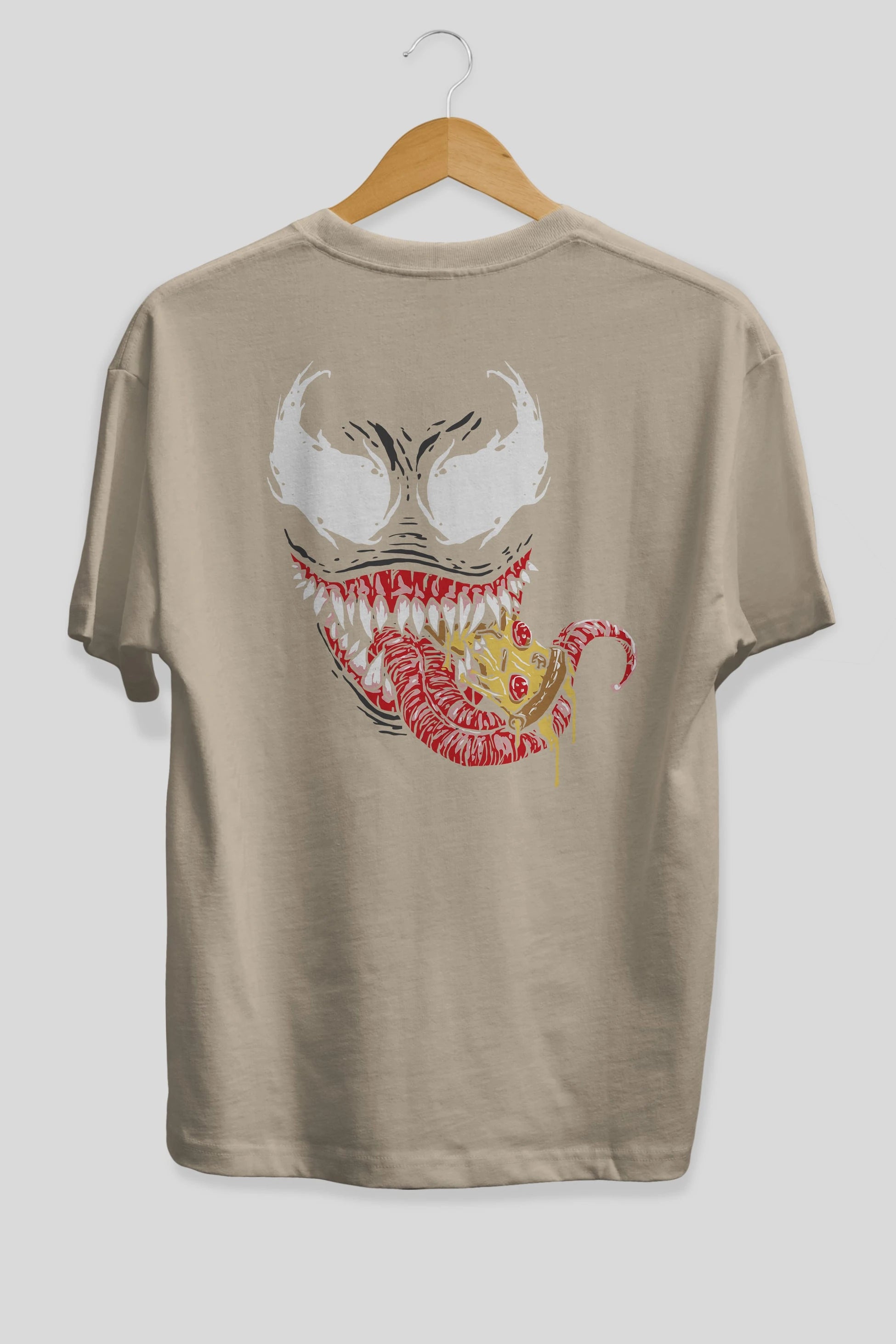 Venom (1) Arka Baskılı Oversize t-shirt Erkek Kadın Unisex %100 Pamuk Bisiklet Yaka tişort