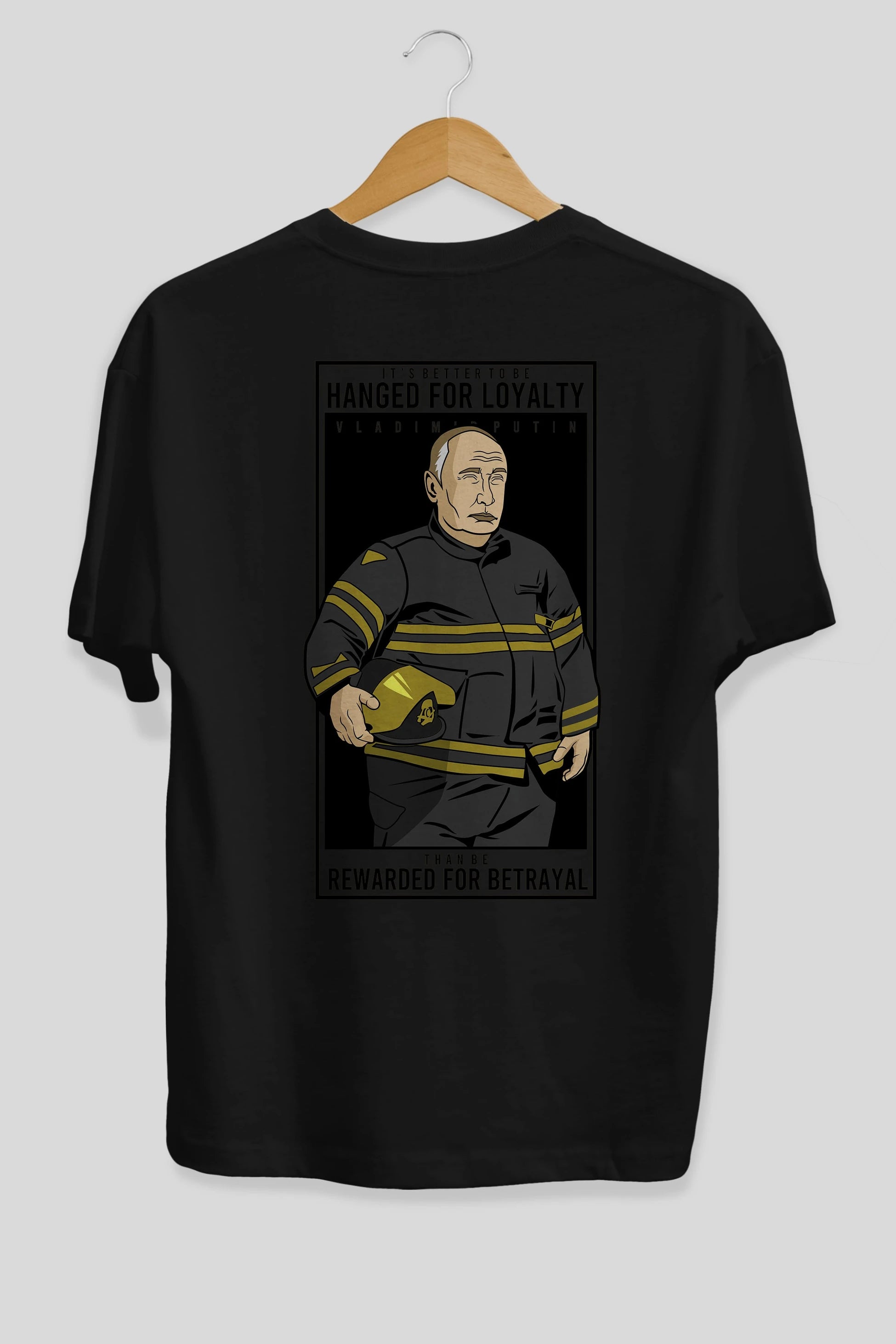 Putin Fireman Arka Baskılı Oversize t-shirt Erkek Kadın Unisex %100 Pamuk tişort