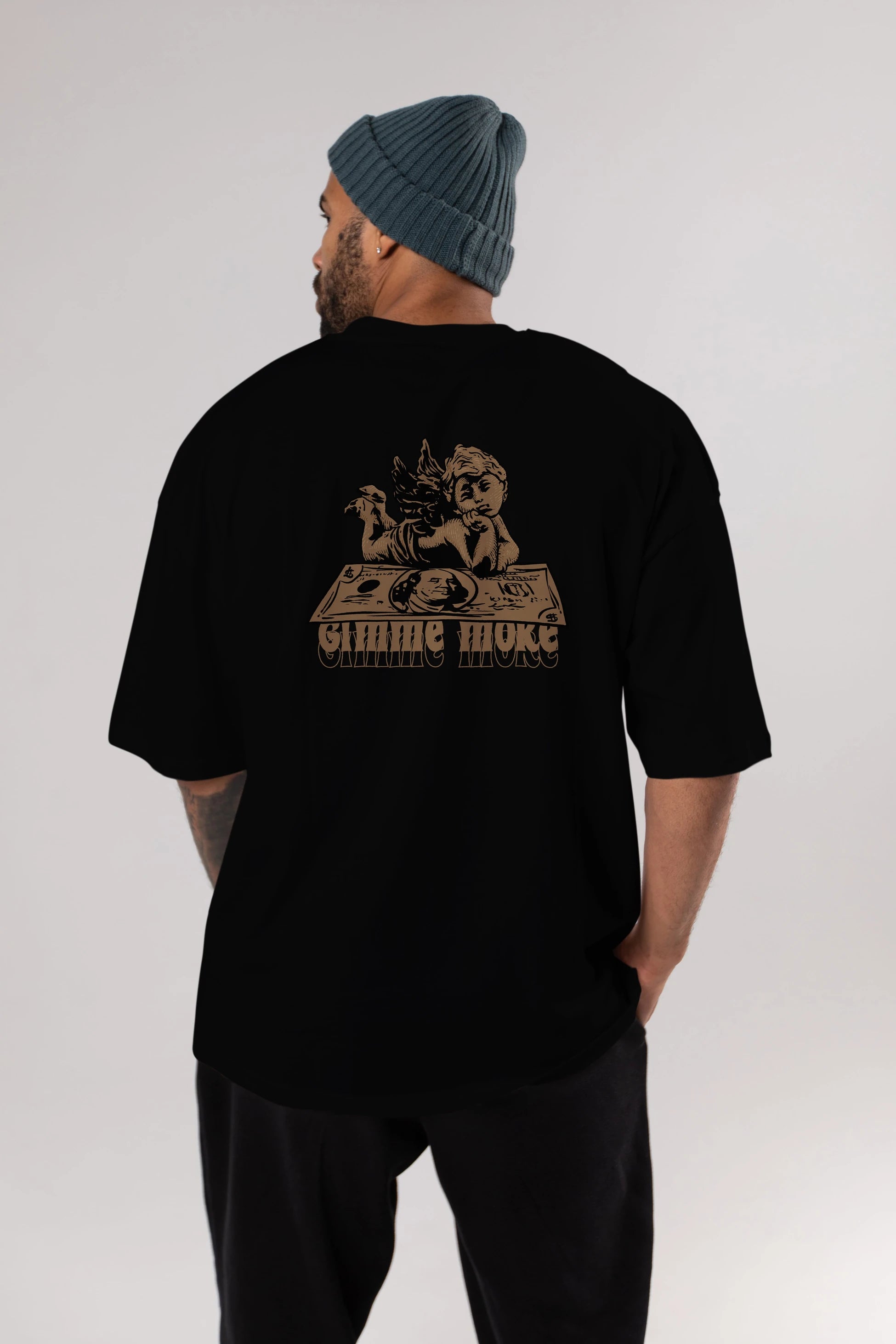 Gimme More Arka Baskılı Oversize t-shirt Erkek Kadın Unisex