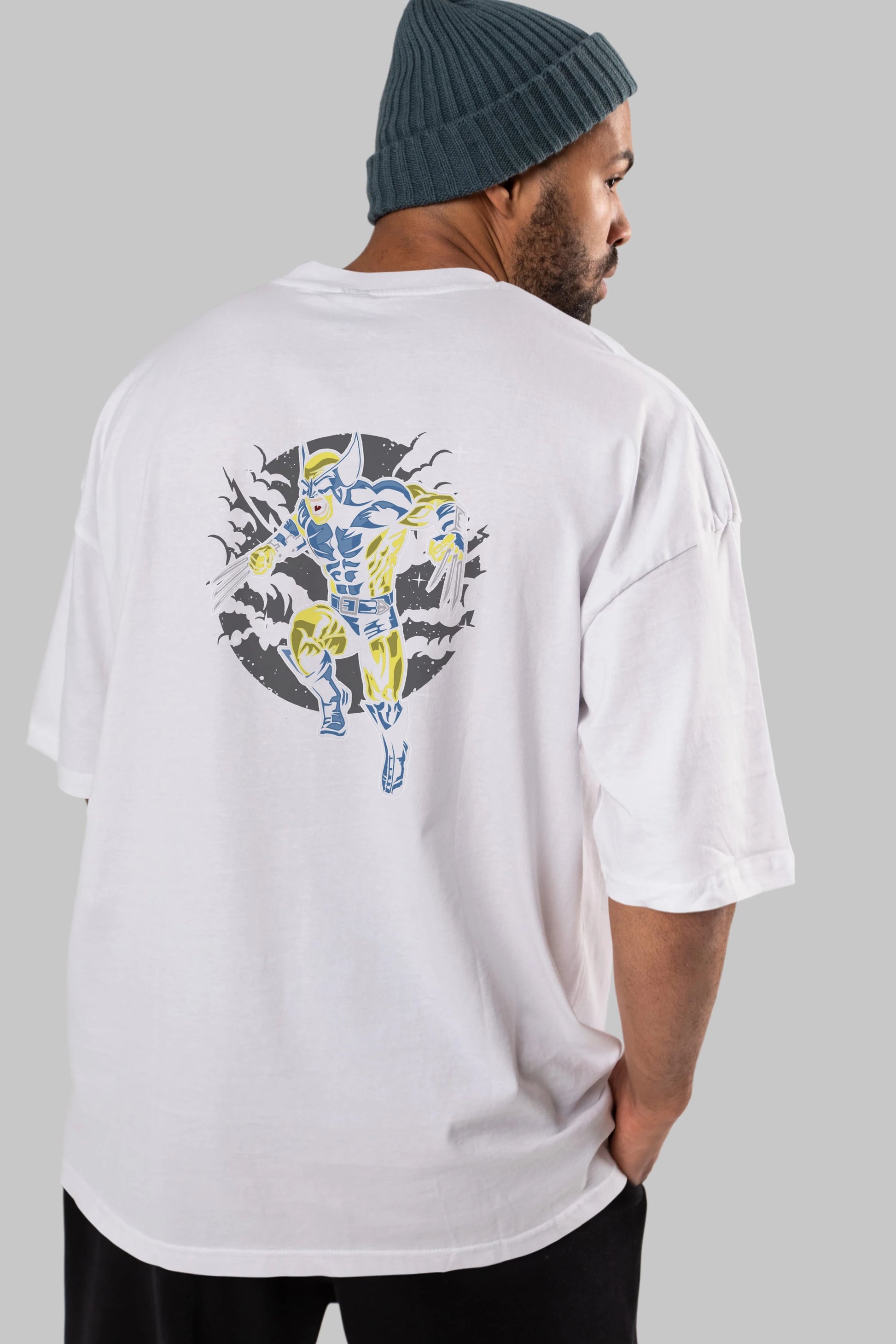 Wolverine Arka Baskılı Oversize t-shirt Erkek Kadın Unisex %100 Pamuk