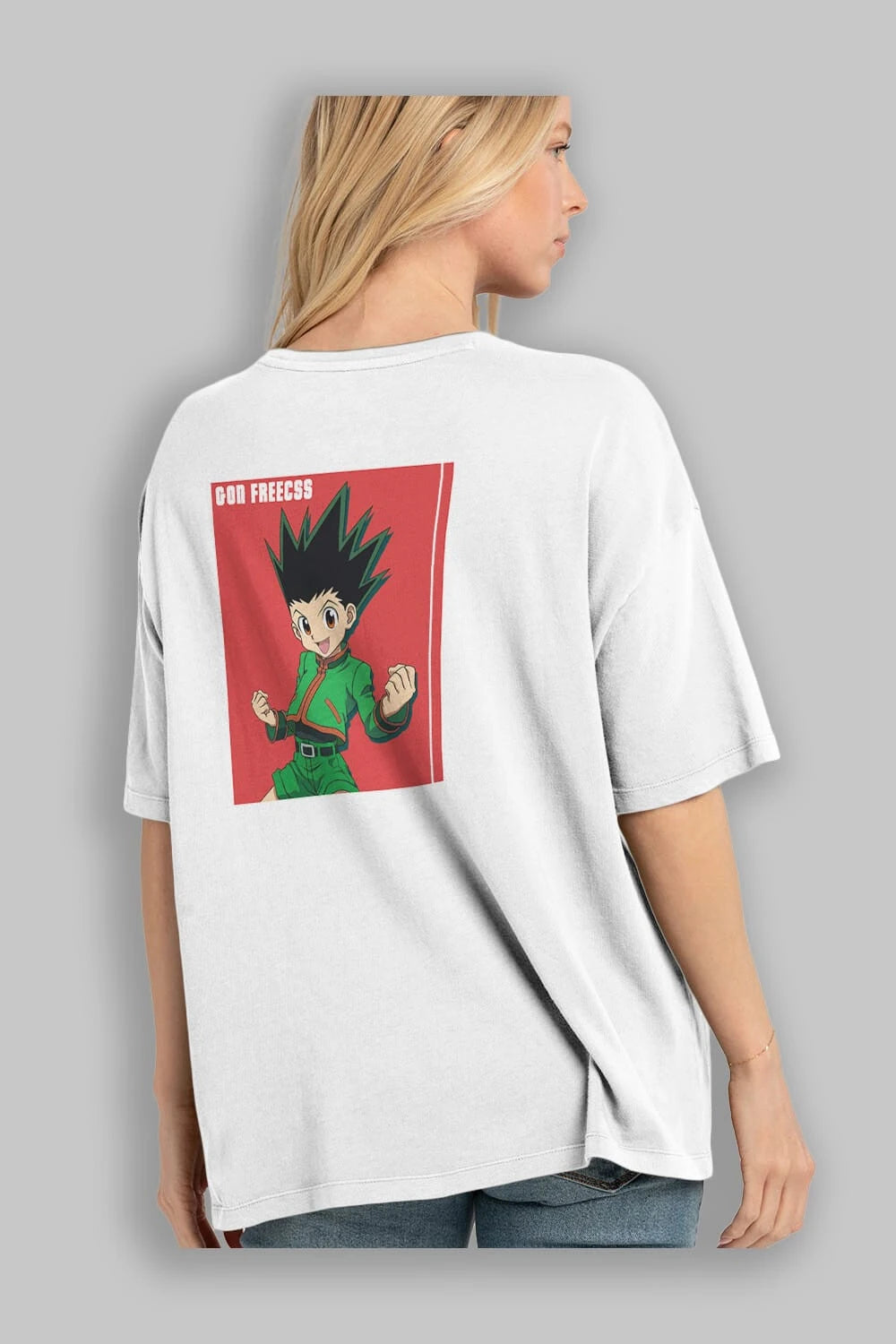 Gon Freecss HUNTER X HUNTER 5 Anime Arka Baskılı Oversize t-shirt Erkek Kadın Unisex