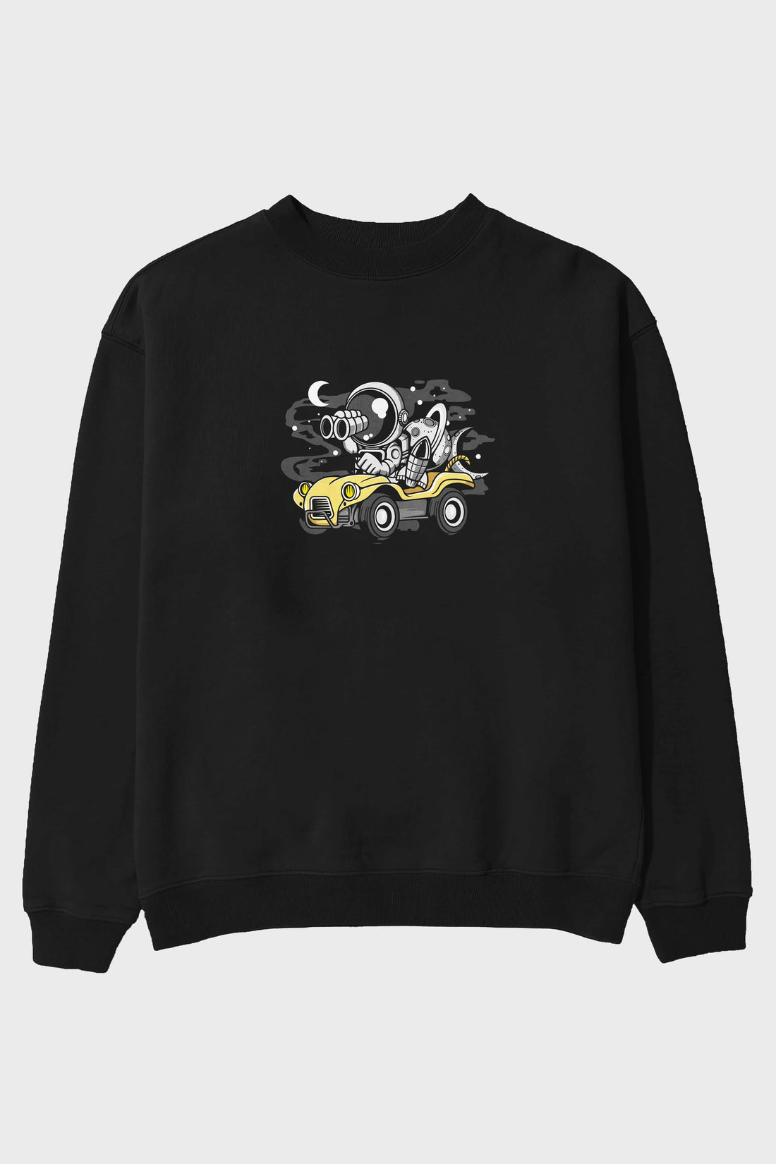 Astronaut Adventure Ön Baskılı Oversize Sweatshirt Erkek Kadın Unisex