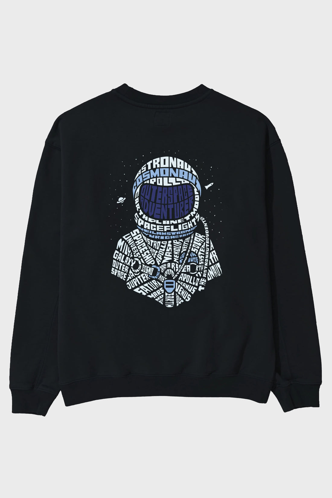 Astronaut Arka Baskılı Oversize Sweatshirt Erkek Kadın Unisex