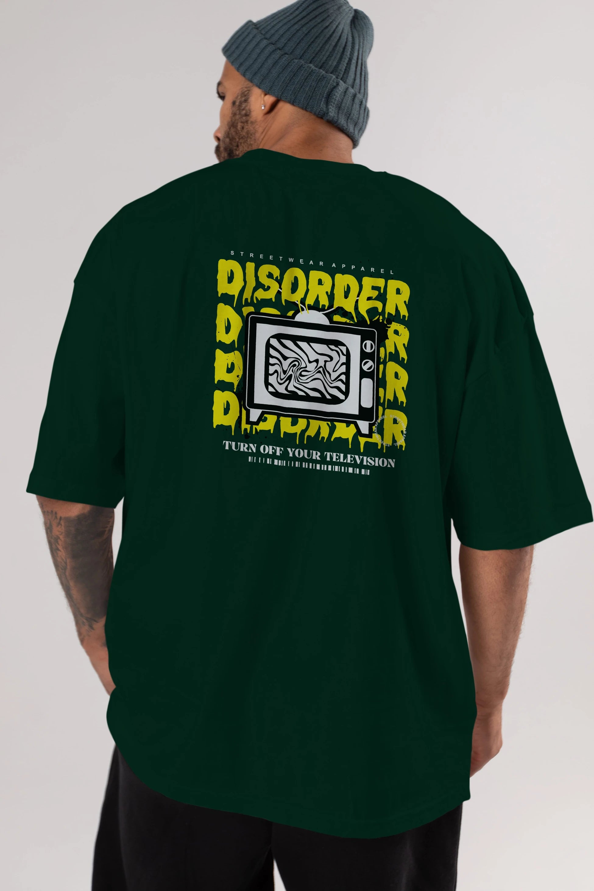 Disorder Streetwear Arka Baskılı Oversize t-shirt Erkek Kadın Unisex
