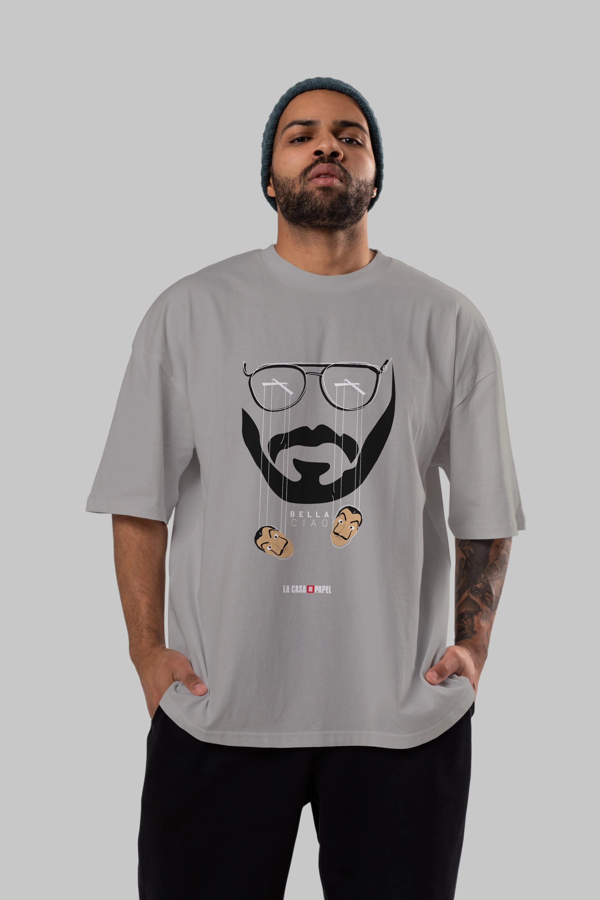 La Casa De Papel (11) Ön Baskılı Oversize t-shirt Erkek Kadın Unisex %100 Pamuk Bisiklet Yaka tişort