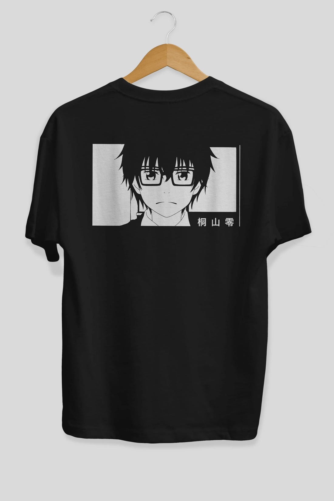 Rei Kiriyama 3 Anime Arka Baskılı Oversize t-shirt Erkek Kadın Unisex