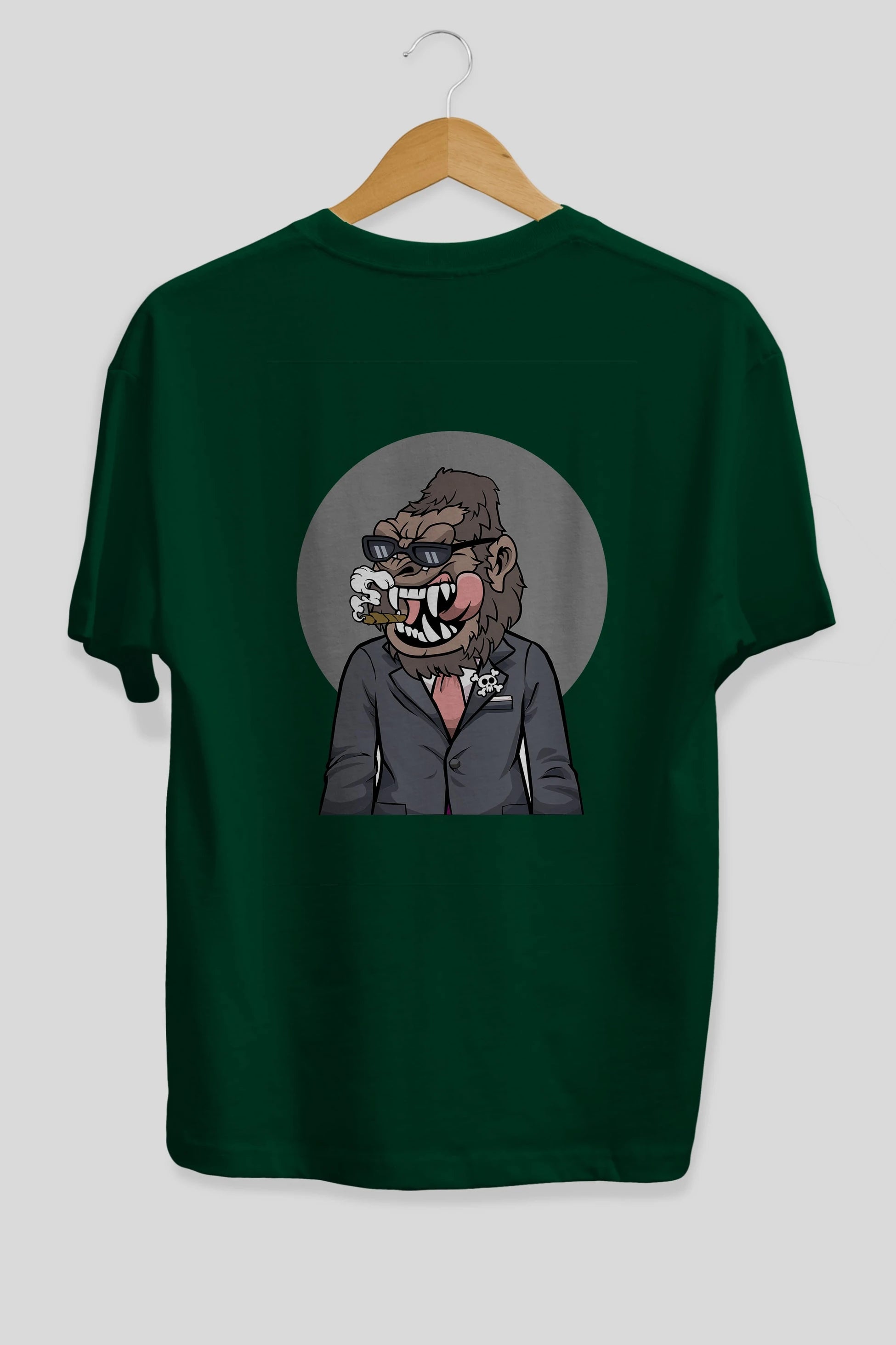 Monkey Suits Arka Baskılı Oversize t-shirt Erkek Kadın Unisex %100 Pamuk tişort